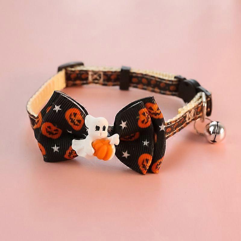 1 Pack Adjustable Cat Collar with Bell - Halloween Breakaway Kitten Collar 18-32cm - Puppy Decoration Accessories
