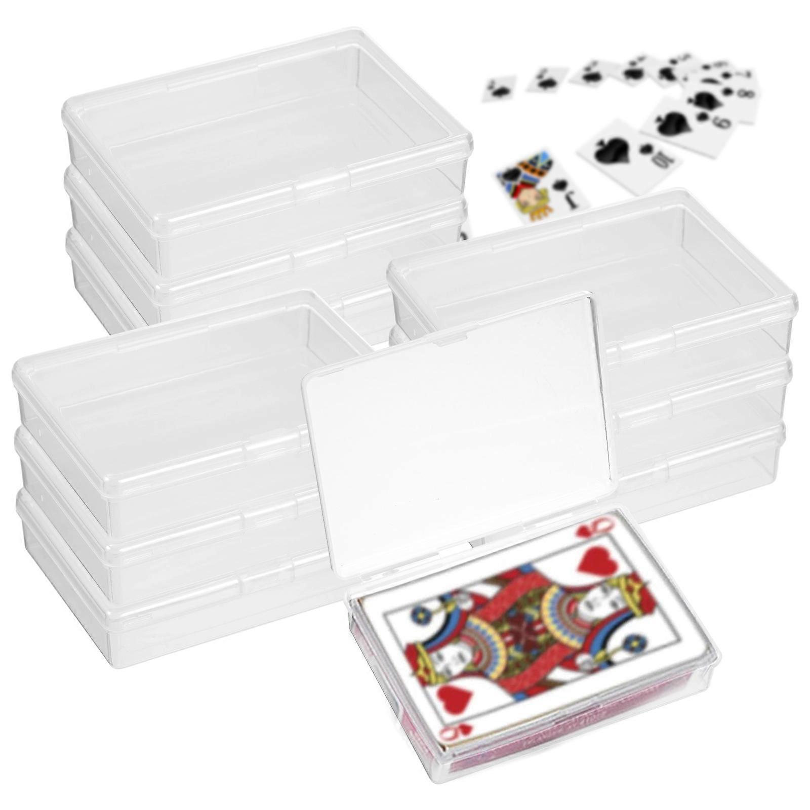 10pcs Plastic Multipurpose Playing Card Box For Versatile Storage Sturdy And Durable Practical
