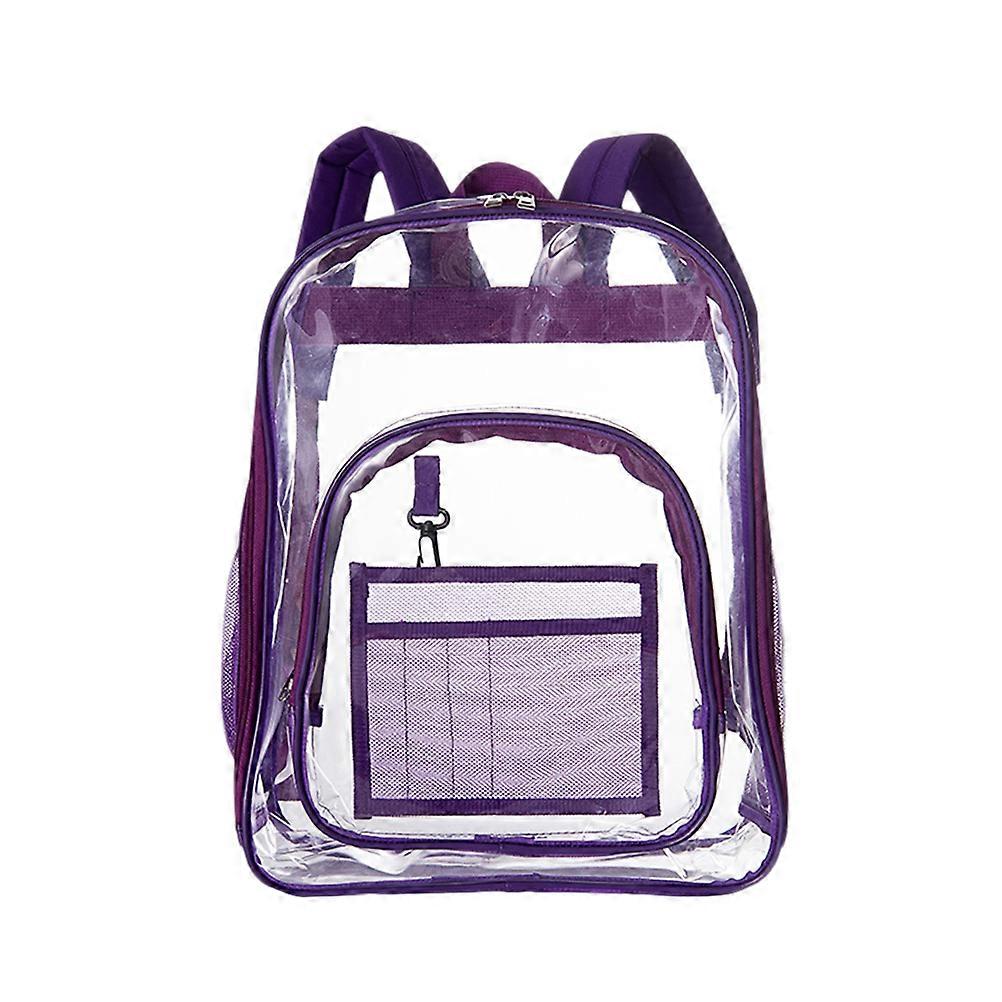 PVC Clear Backpack for Daily Use Lightweight See Through Bag