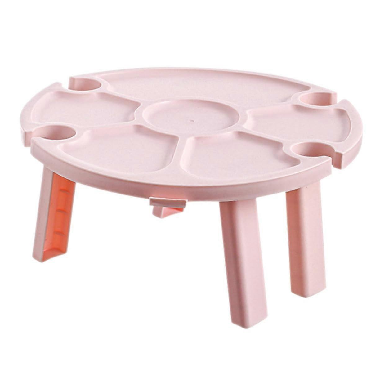 Portable Folding Plastic Wine Table With Beverage And Fruit Storage For Outdoor Picnics Camping Beach Backyard Durable Design