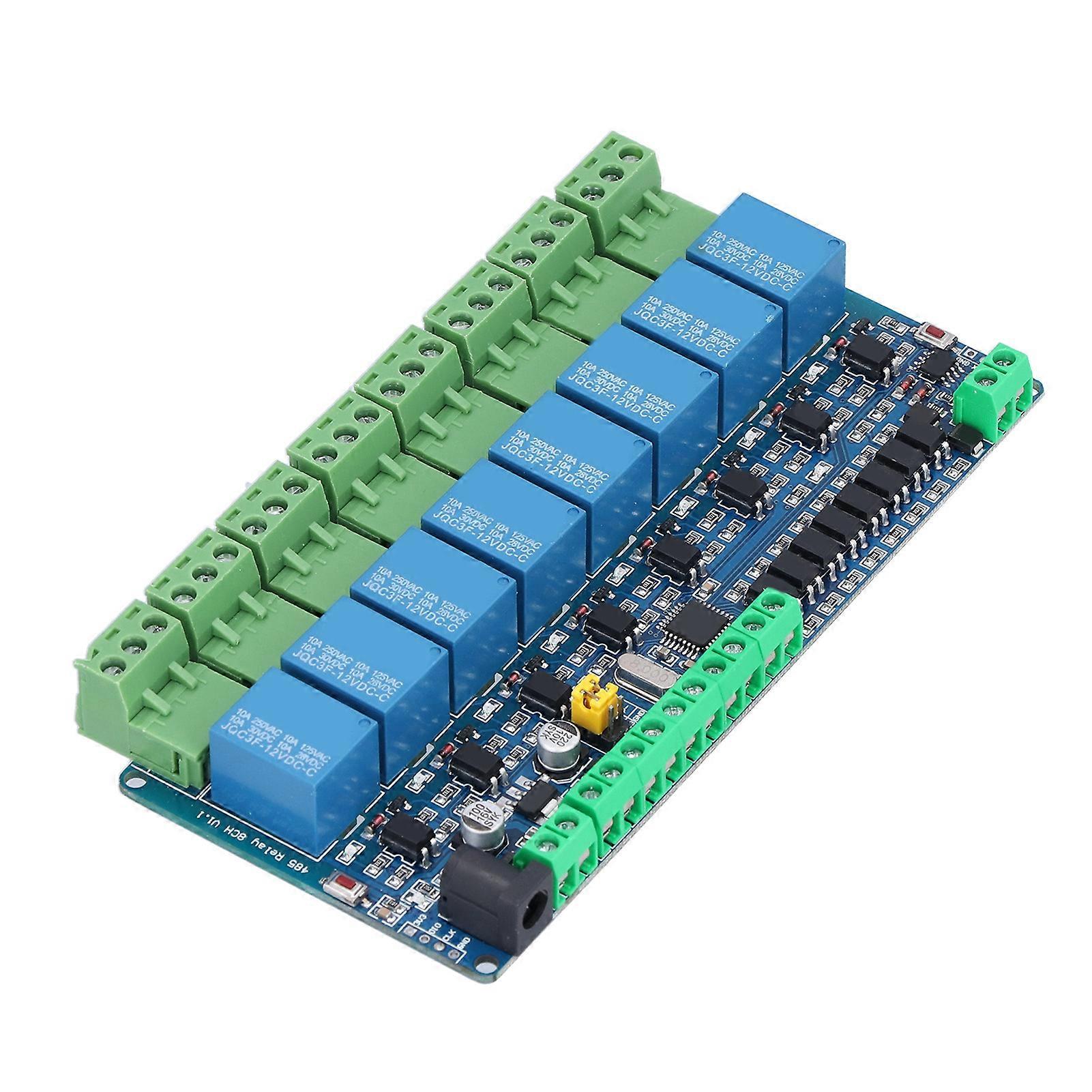 8-Channel 12V Relay Module with Optocoupler Isolated I/O Board 143x67mm