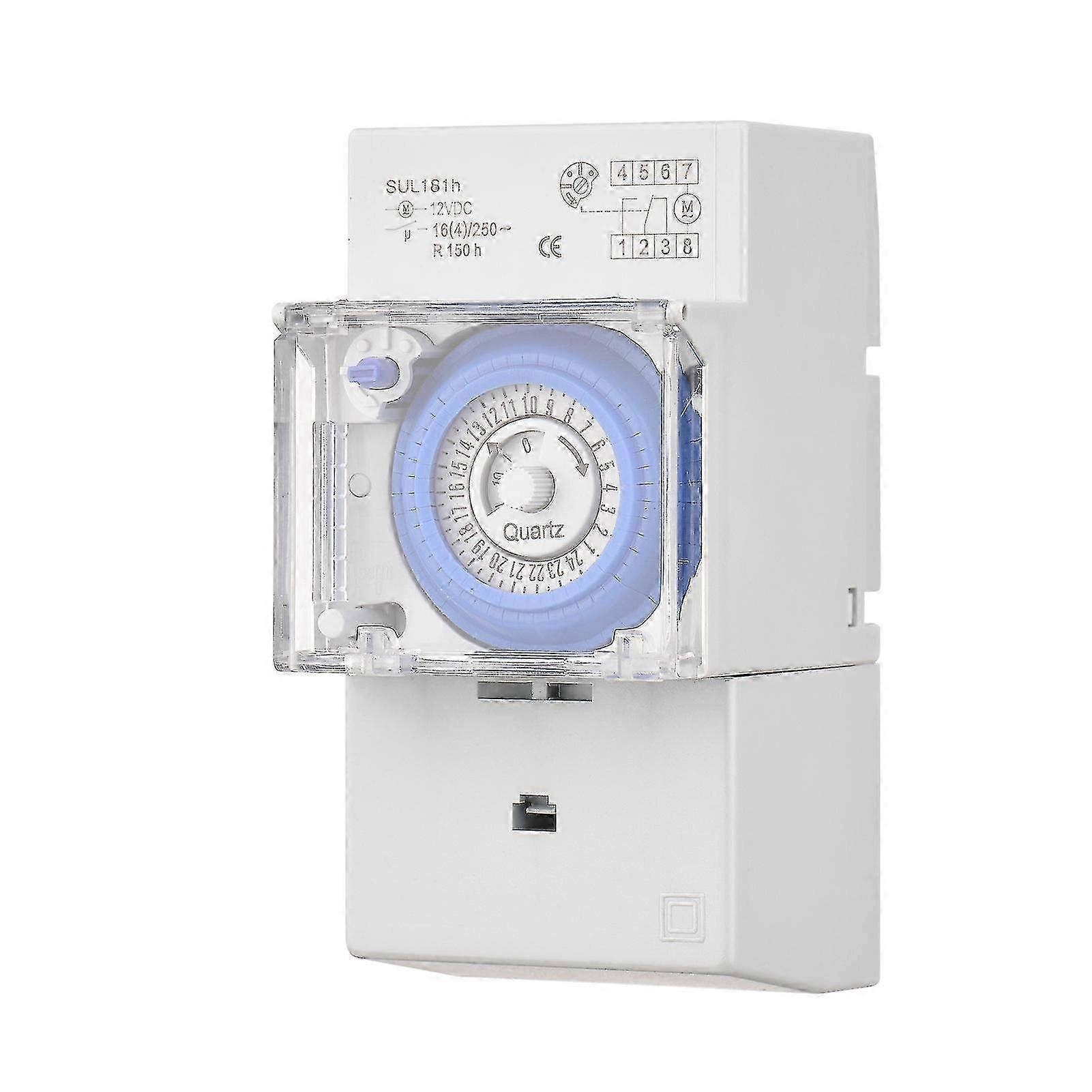 Mechanical 24 Hours Timer Switch IP53 Rating Programmable Electrical Timer Switch Box AC 100-240V 15 Minutes Interval 96 Times ON/ OFF with Mounting H