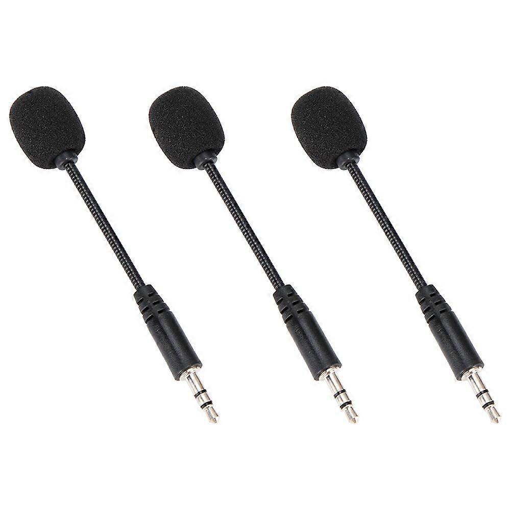 3PCS 3.5mm Jack Adjustable Flexible Extended Mini Microphone for Computer Mobile Phone