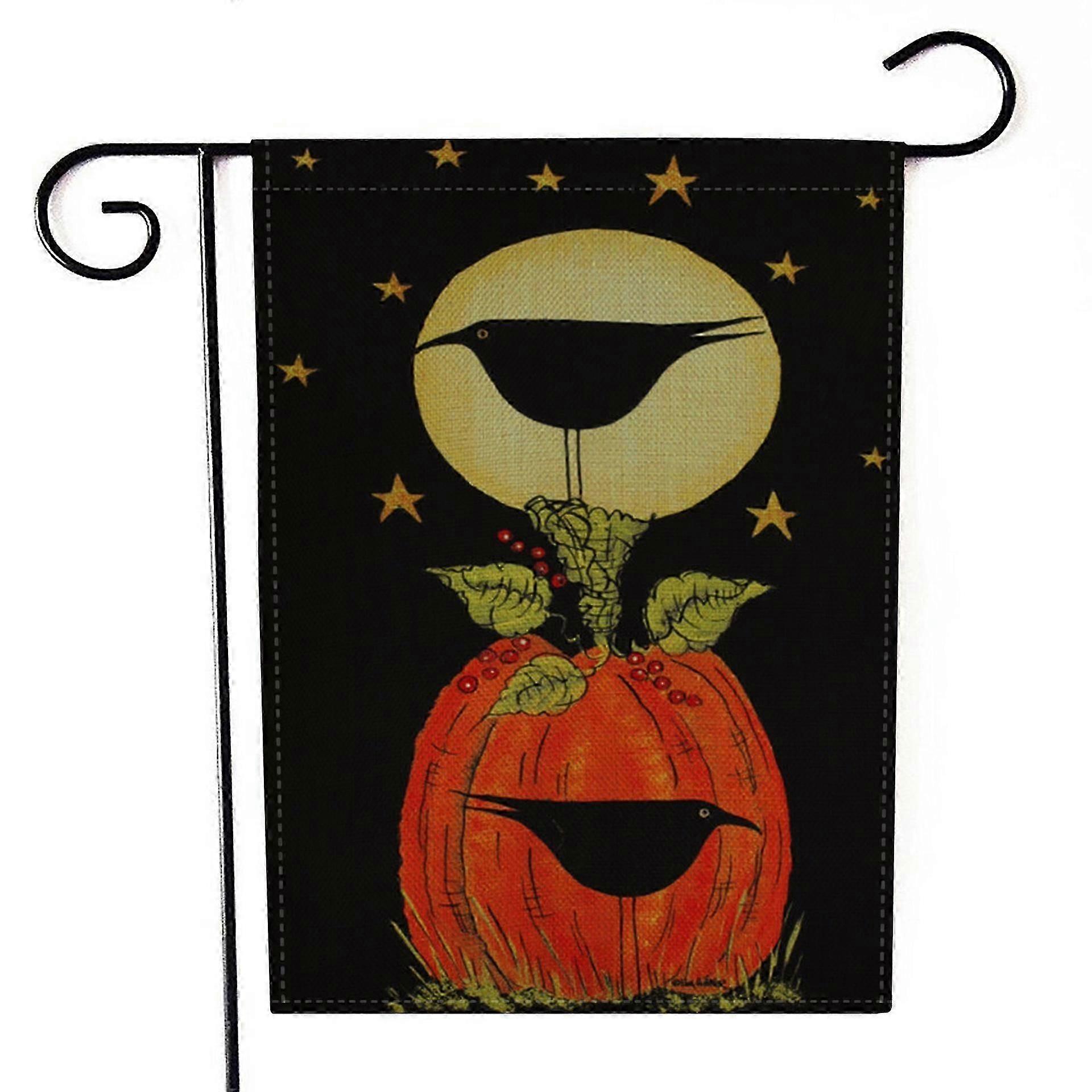 2024 New Halloween Pumpkin Pattern Double Sided Printed Garden Flag Linen Garden Flag/2Pcs