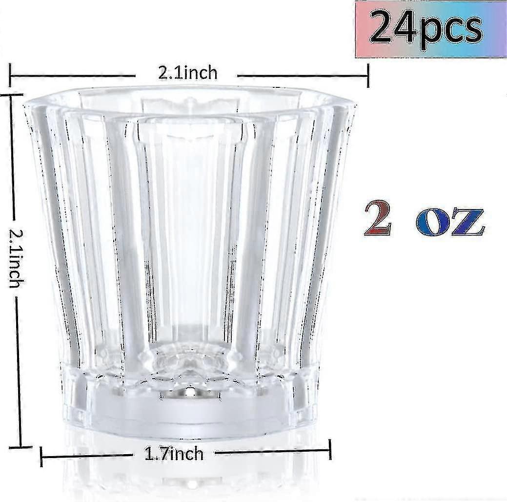 Light Up Shot Glasses, Set of 24 LED Flash Drinking Cups for Party Favors Adults Glow in the Dark