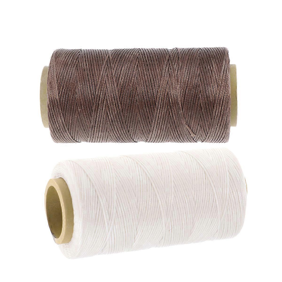 Sewing Wax Thread Flat Wax Line for Craft DIY Brown