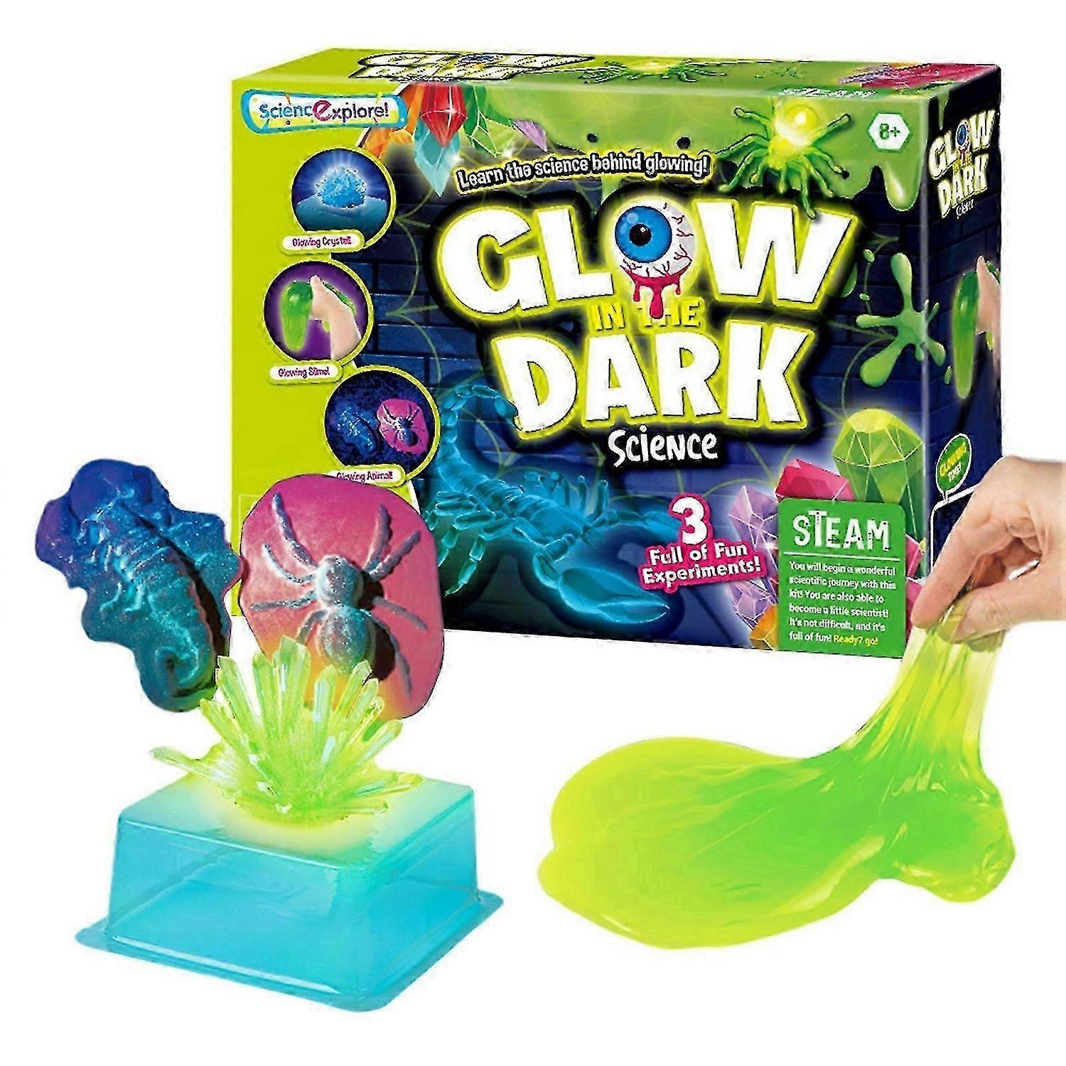 Glow-in-the-Dark Science Set Kids Early Learning Toy Kit for Indoor Outdoor