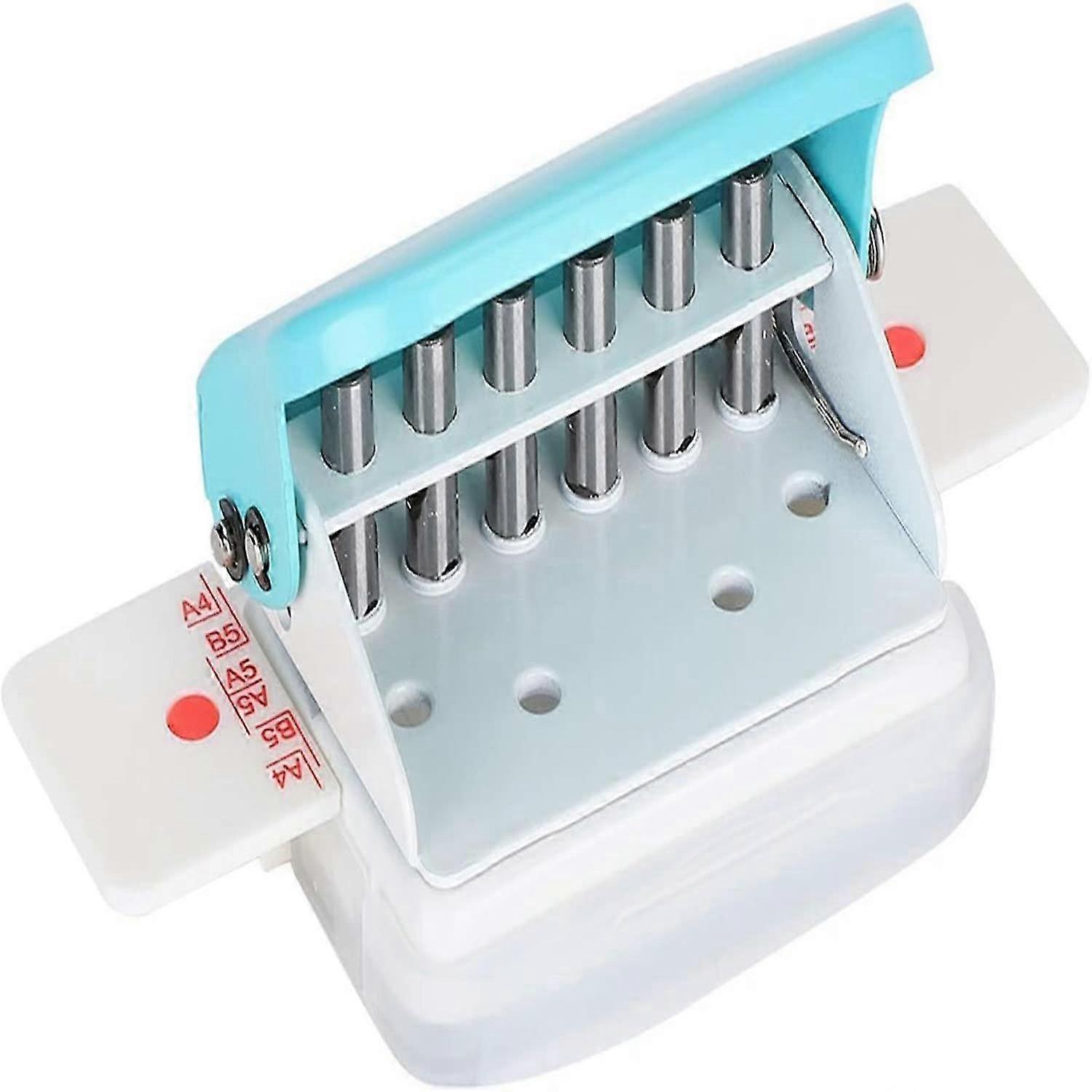 Adjustable 6-Hole Punch Paper Puncher for A4 Size Six Ring Binder Planner Inserts