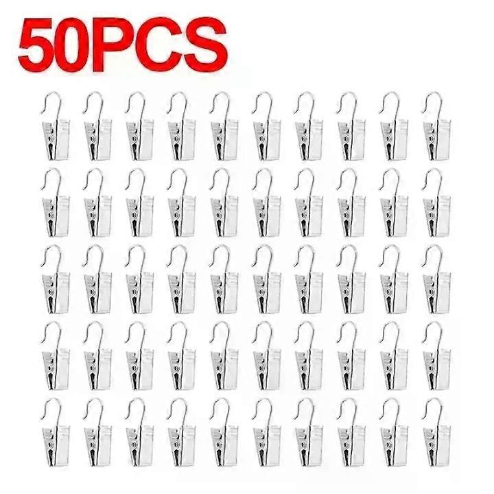100/10PCS Stainless Steel Curtain Clips For Curtain Photos Decor Wire Holder For Hanging Photos Drapes Clip Clamp Replacement