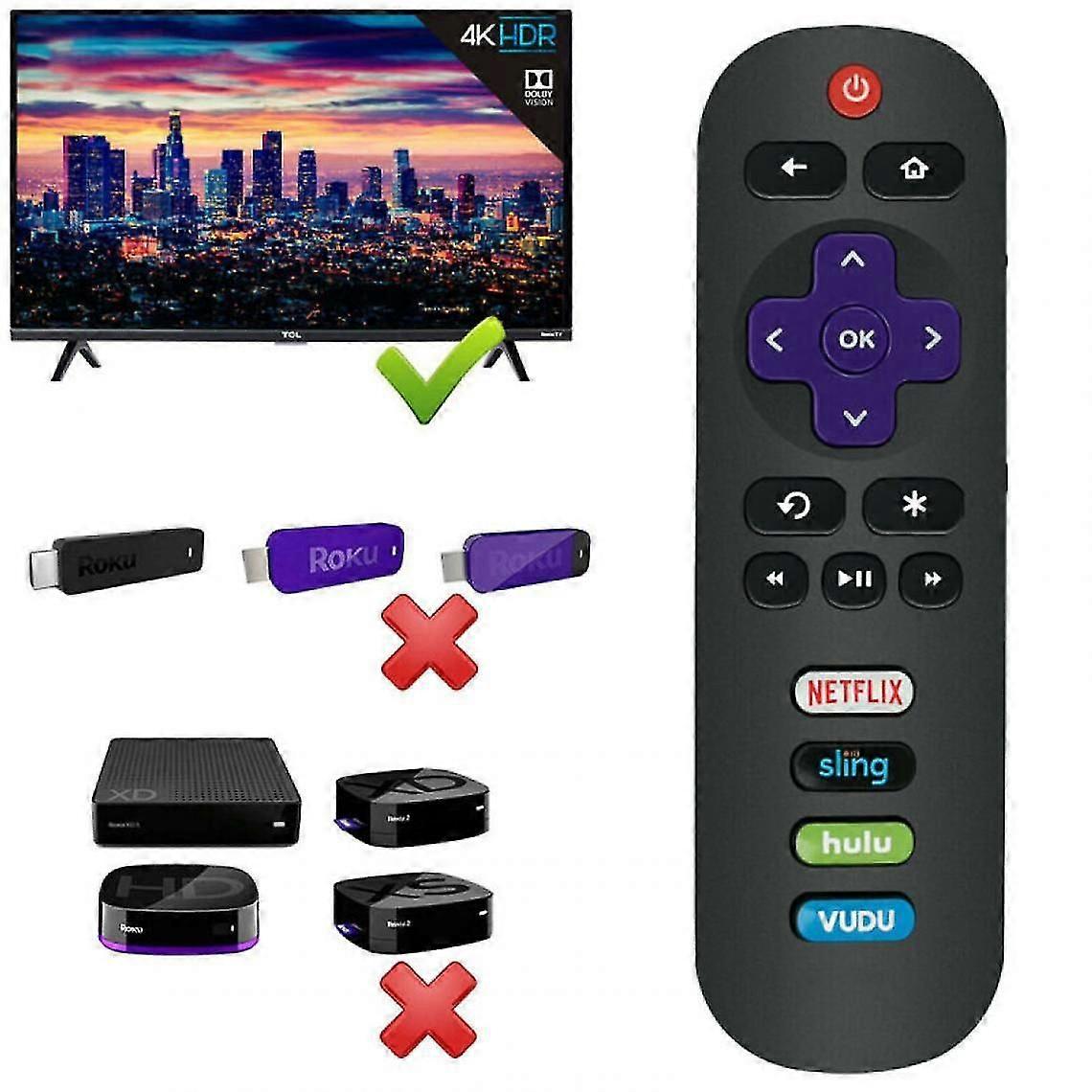 Tcl Rc280v4 Replacement Remote Control For Tcl Roku Tv
