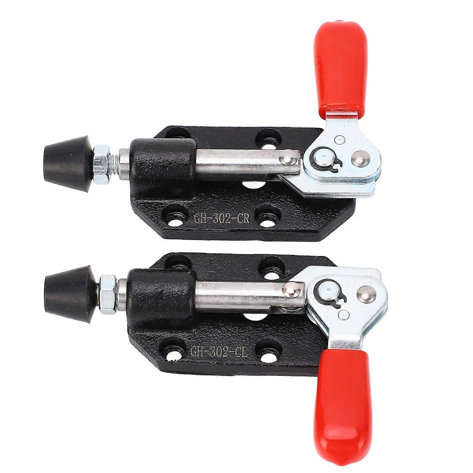 2Pcs Push Pull Toggle Clamp Tunable Woodworking DIY Quick Release Positioning Jig Accessories Left Right 20mm Stroke