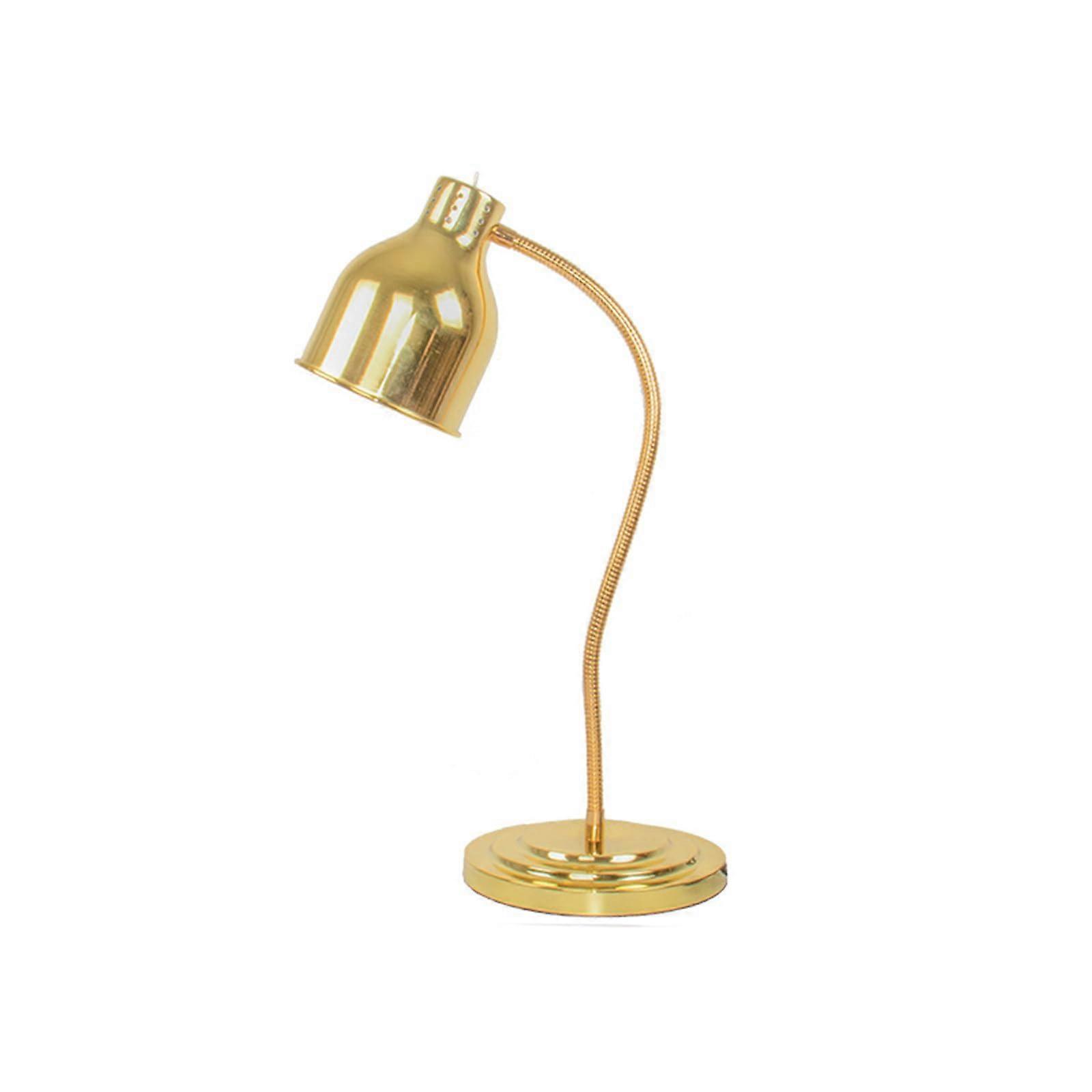 Food Heat Lamp 250W Stretchable Self Service Heat Lamp with Hose, Suitable for Restaurants, 70cm Gold Color