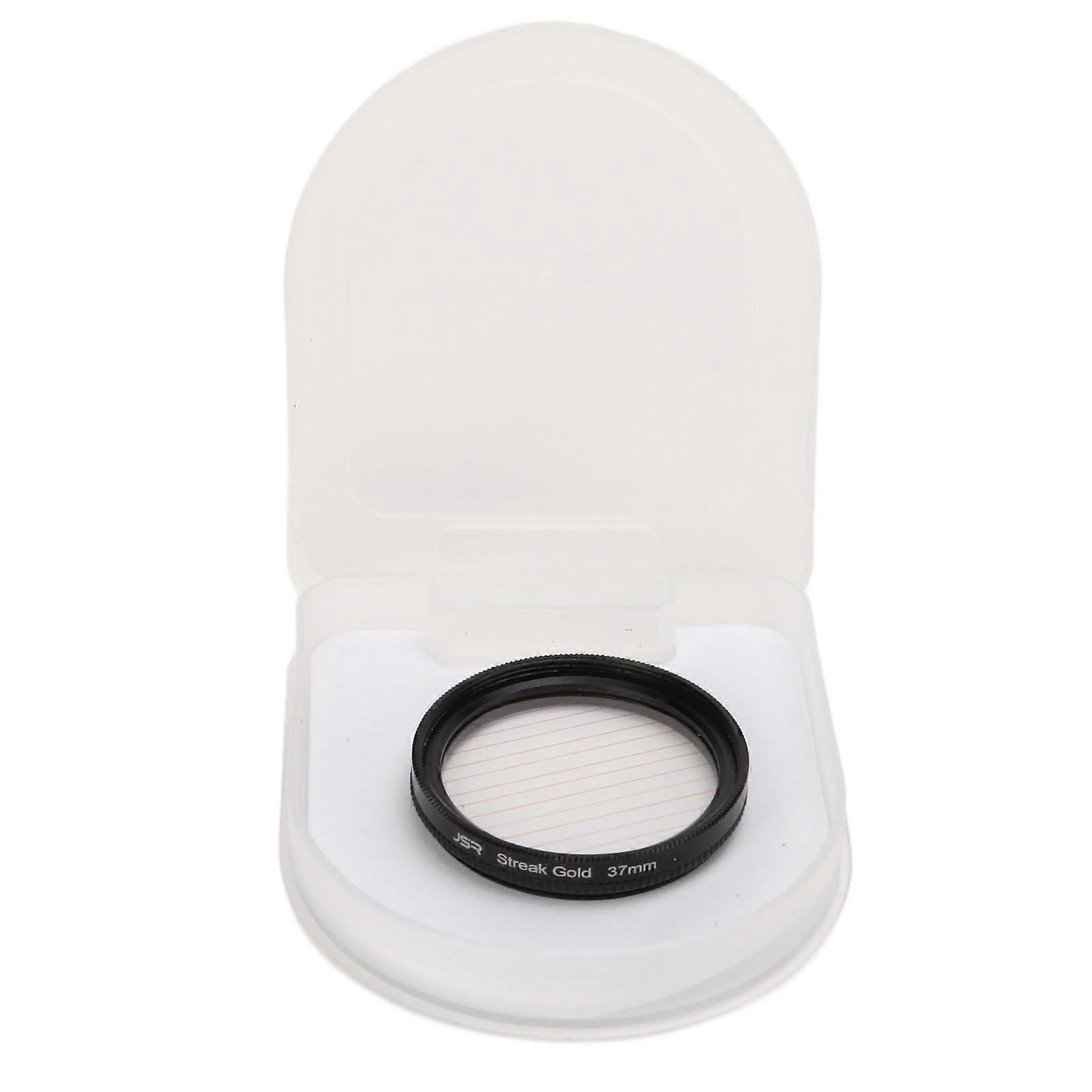 Filtre d'objectif d'appareil photo Junestar, effet anamorphique, effet doré, 37 mm/1,46 po