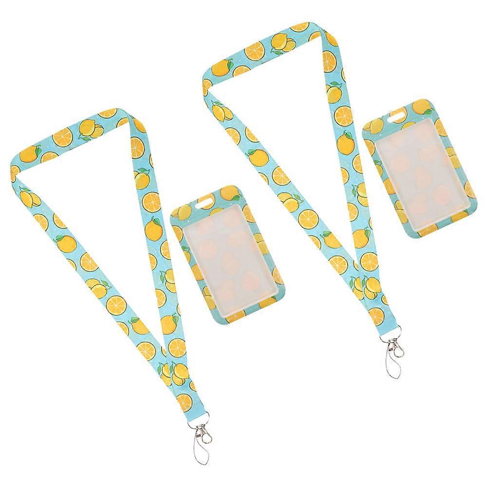 Card Holder with Lanyard for Cards 2Sets of Colorful Badge Holders