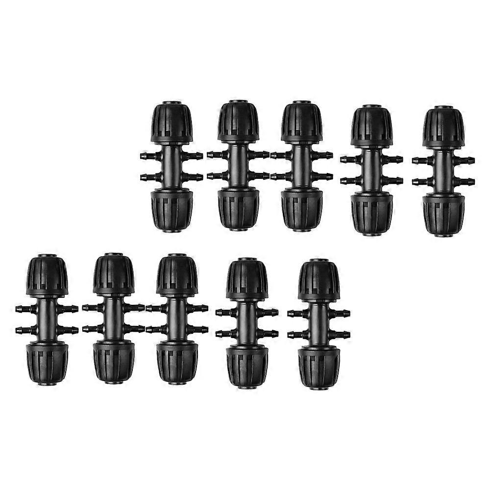 Plastic Connector 6 Way Adapter for Garden Irrigation 20Pcs Pipe Joint