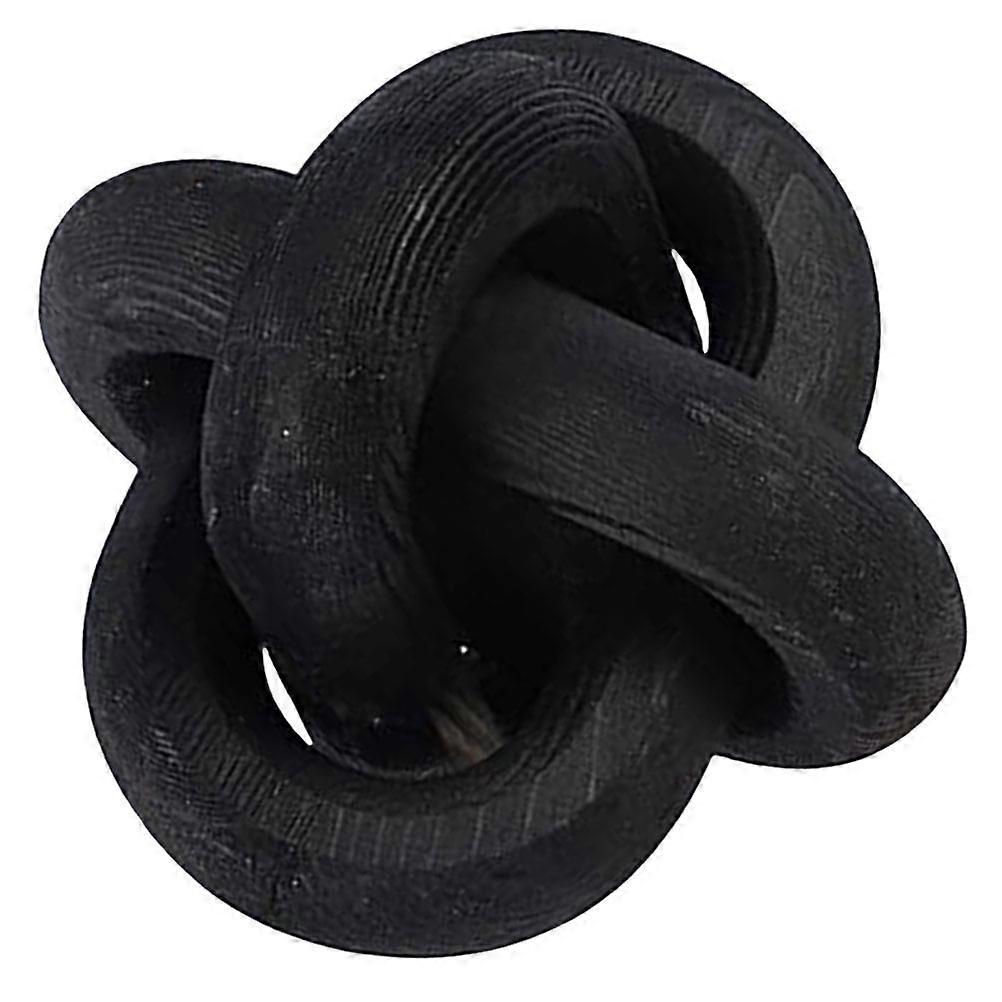 Black Wooden Link Chain Decor for Crafting 3Pcs Rustic Wood Knot Ornament