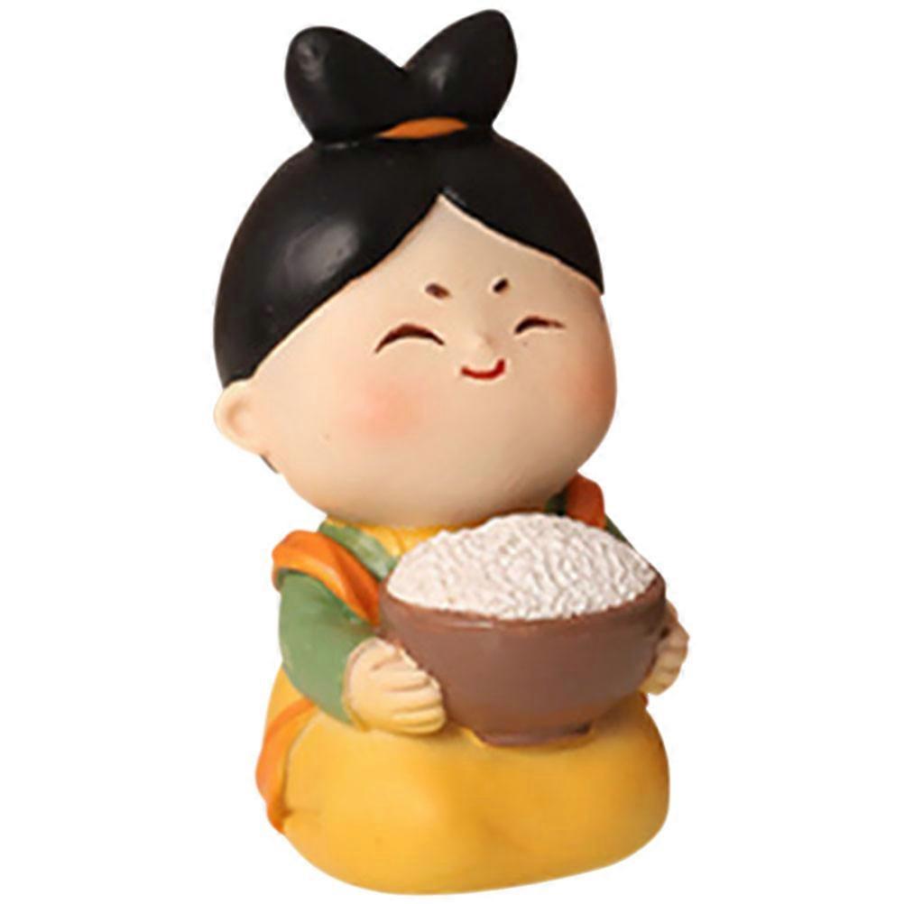 Creative Resin Statue 5Pcs Multi Color Cartoon Figure Craft for Decor