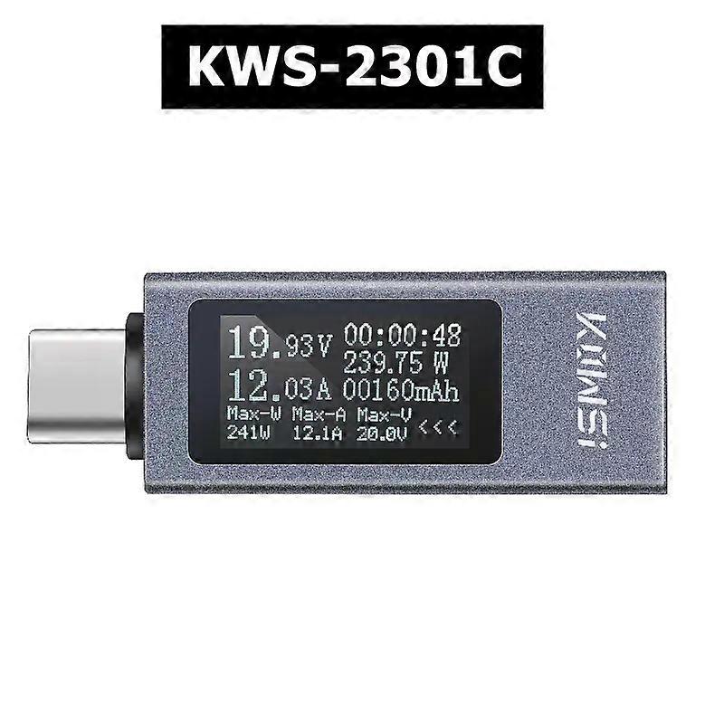 Type-C Multi-function Digital Display DC Voltage Ammeter Power Meter DC 4-30V 12A Voltmeter Ammeter Charger Capacity Tester