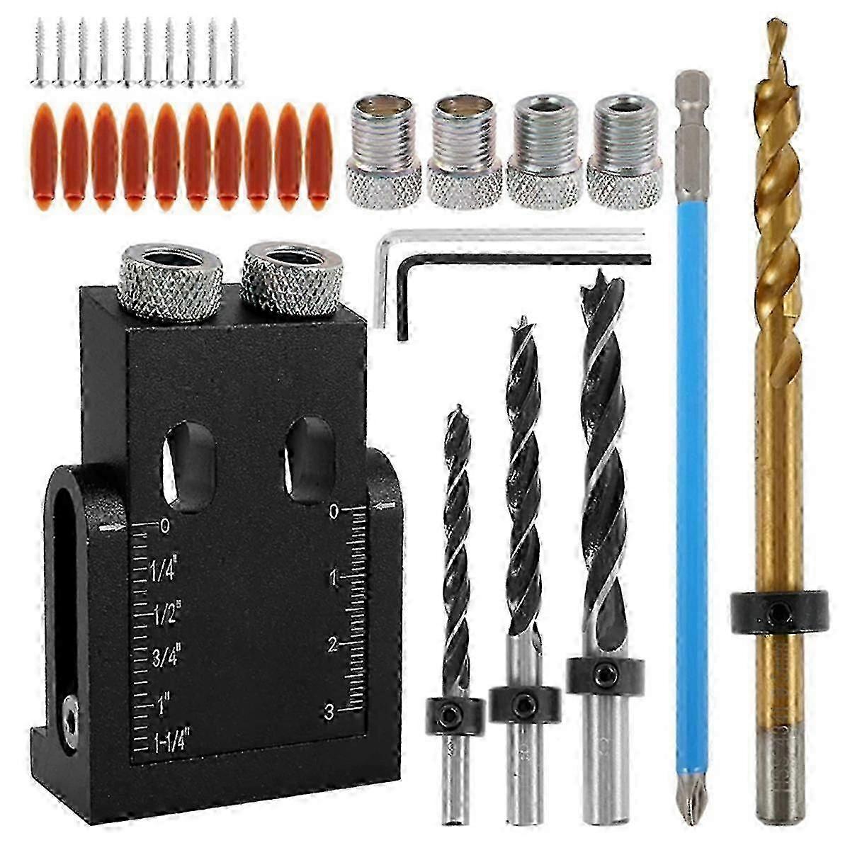 Woodworking Angle Drilling Guide Set - 15 Degree Inclined Hole Fixing Tool