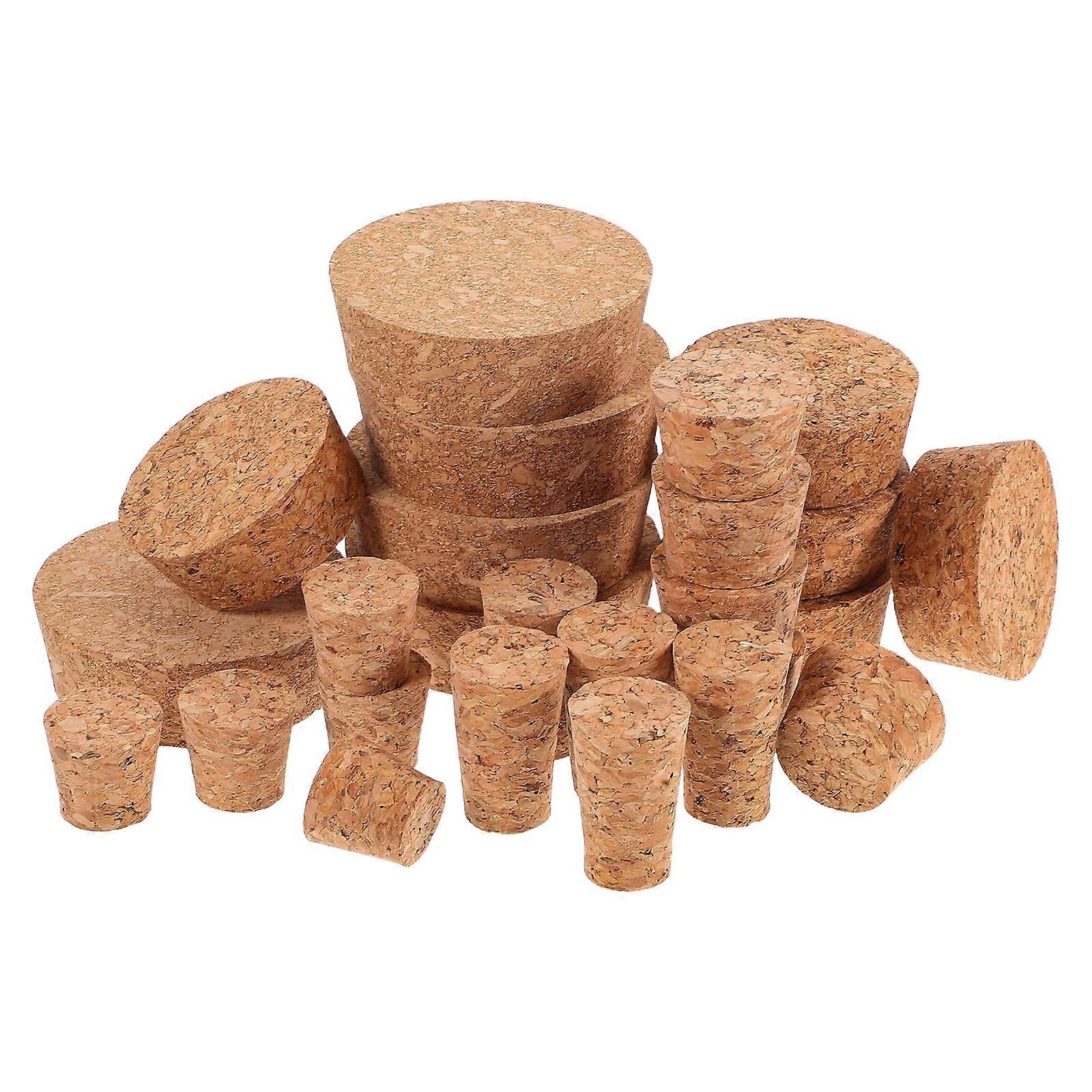Leakproof Tapered Cork Stoppers 100 Pcs For Kitchen Containers And Beverage Bottles Airtight Sealing