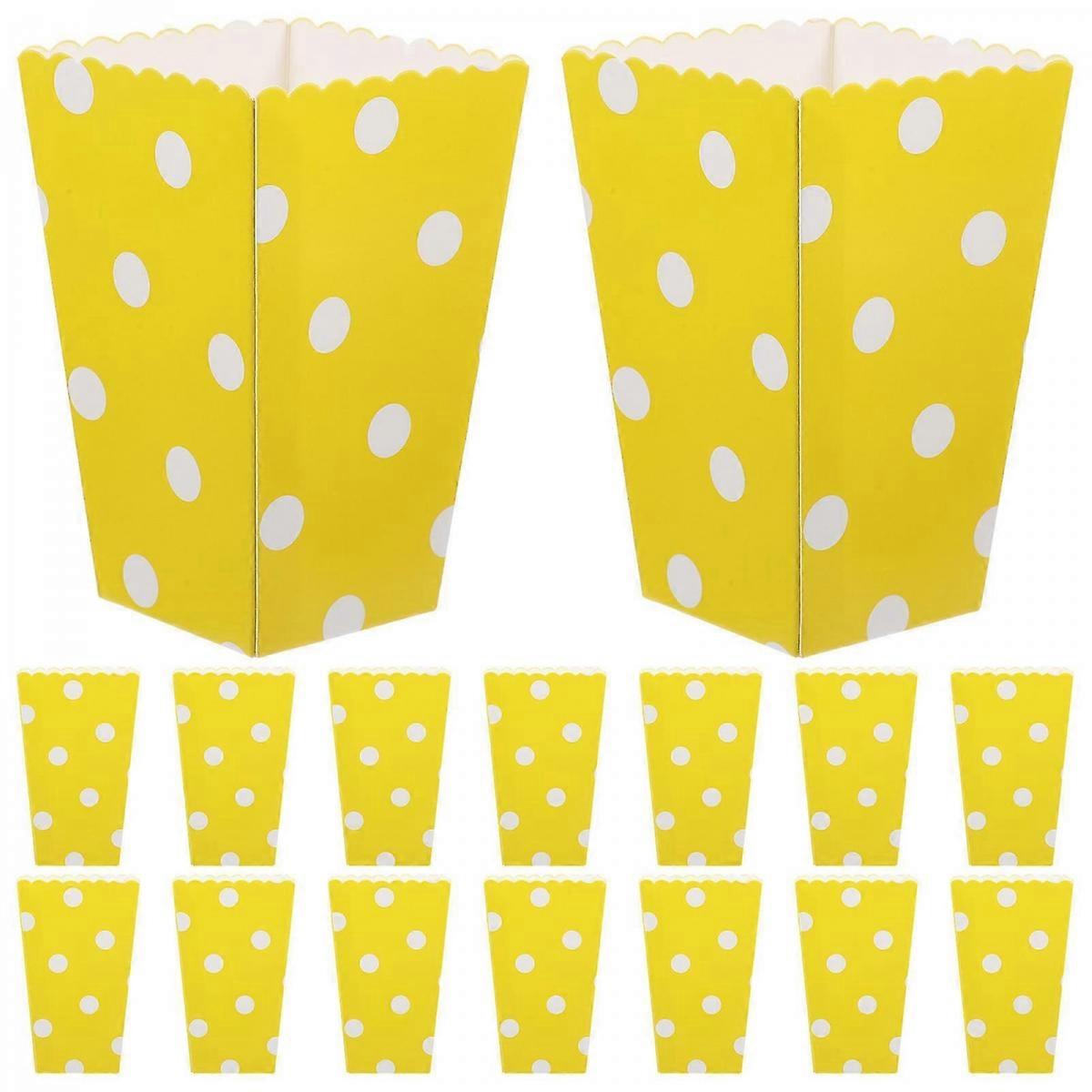 24pcs Popcorn Boxes Popcorn Paper Boxes Decorative French Fries Boxes Snack Boxes