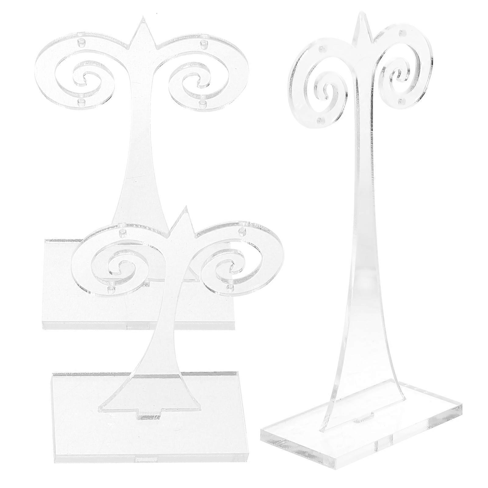 Acrylic Earring Display Stand Organizer For Jewelry Store 11.5x5cm Clear Transparent Display With Elegant Design 12 Pcs