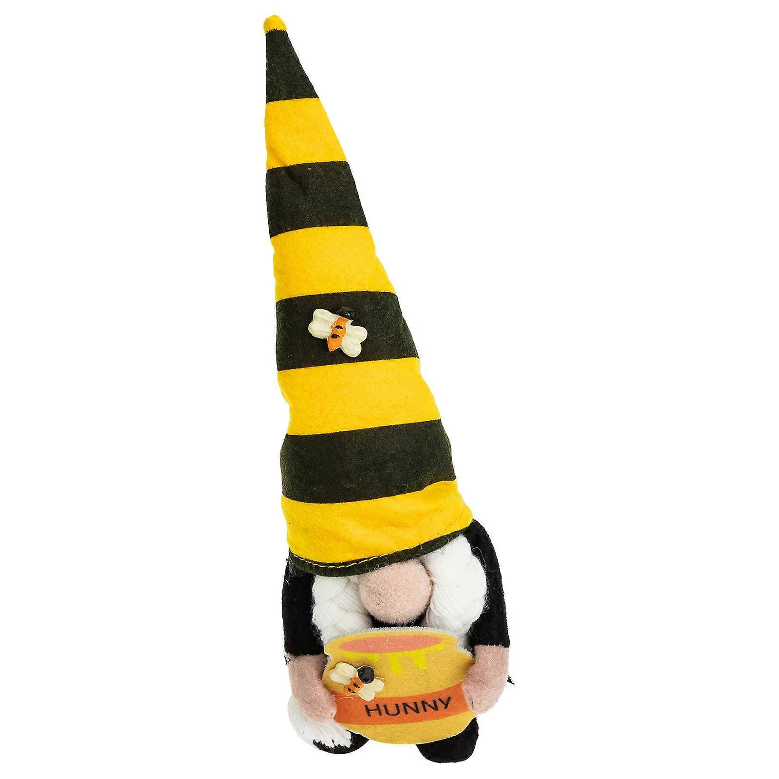 Bee Gnome Doll Adornment for Desktop Decor 2Pcs Dolls