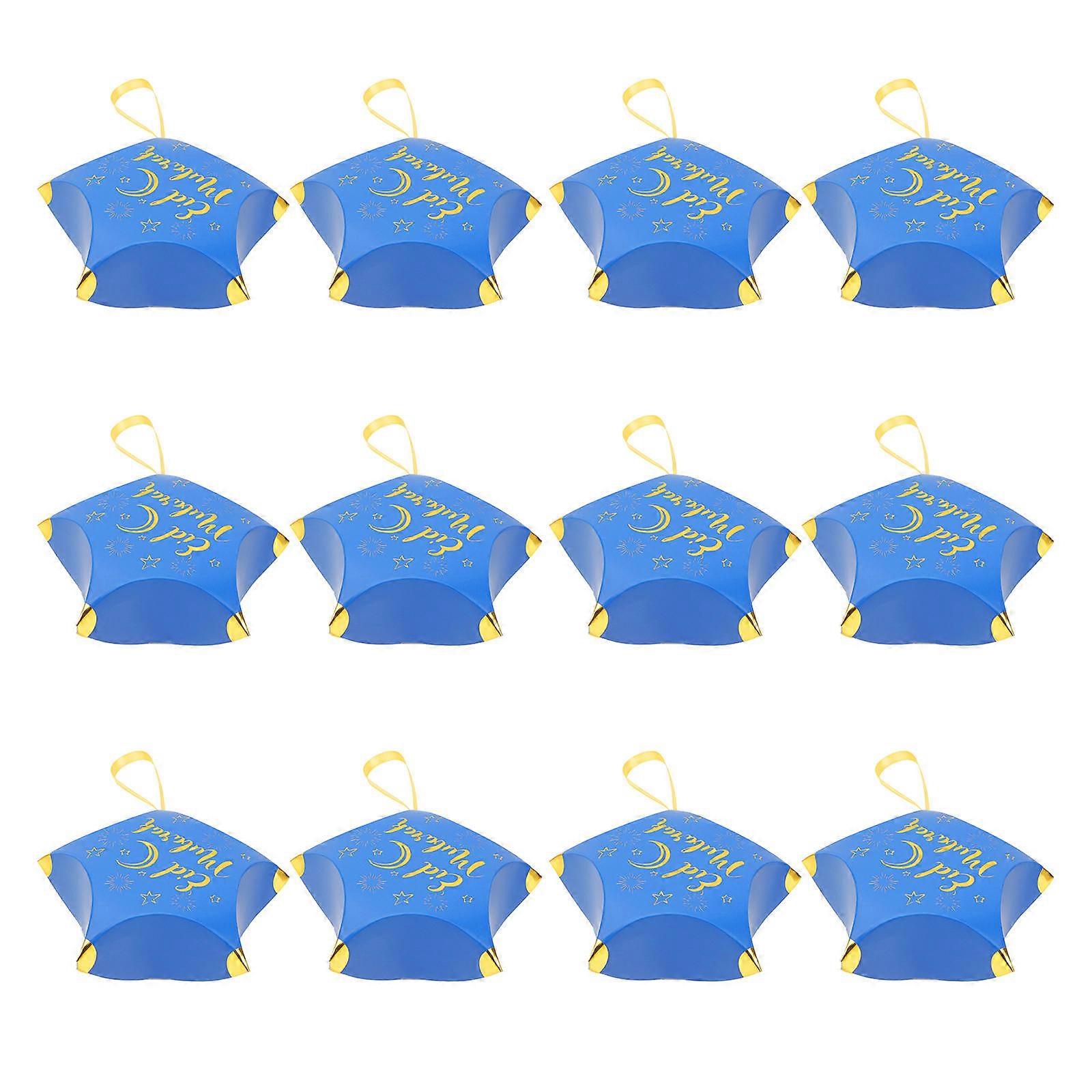 Paper Candy Boxes Five-Pointed Star Shaped for Package 20Pcs Blue