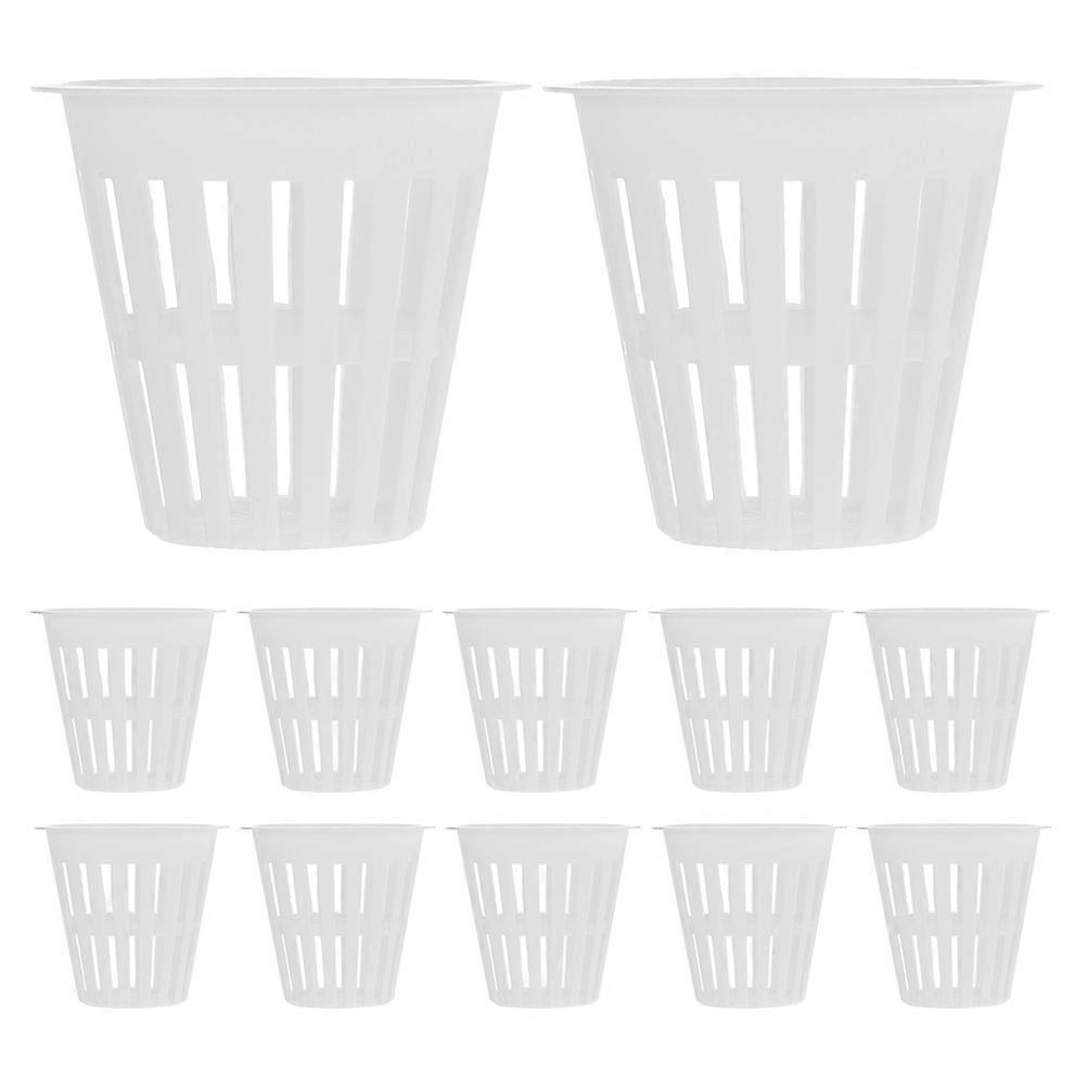 Hydroponic Basket Pot White for Versatile Use 48Pcs Plastic Planting Cups