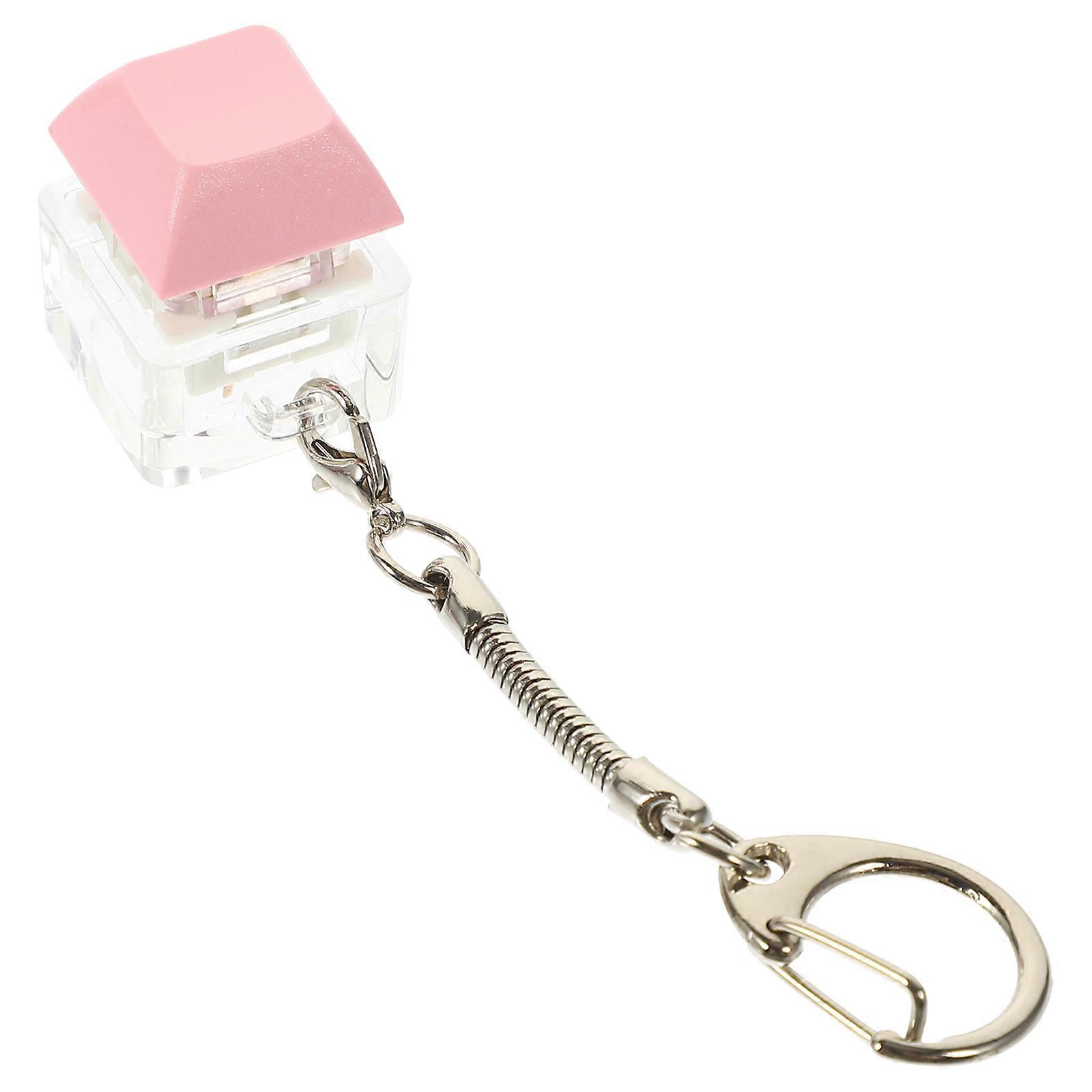 Pink Acrylic Keyboard Keychain for Hanging Decoration with 4Pcs