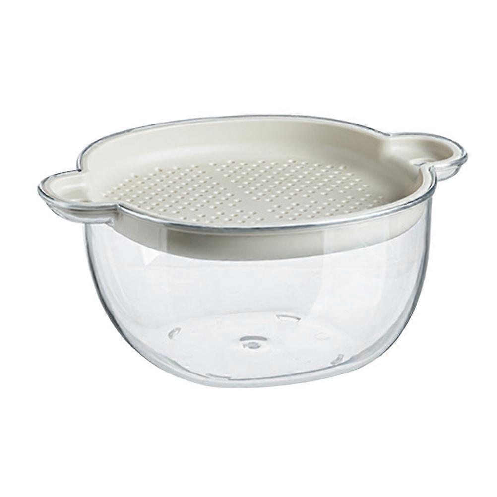 Fruit Strainer Double Layer Draining Basket for Food Storage 4Pcs