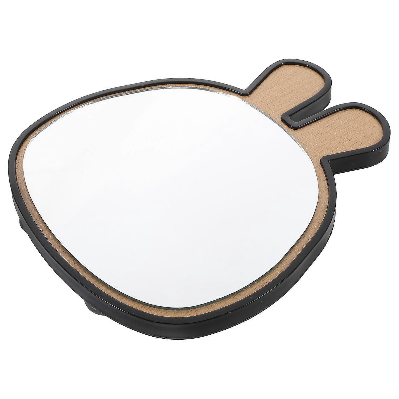 Portable Cartoon Design Makeup Mirror For Kids And Adults 4Pcs Khaki Desk Top Adjustable Angle