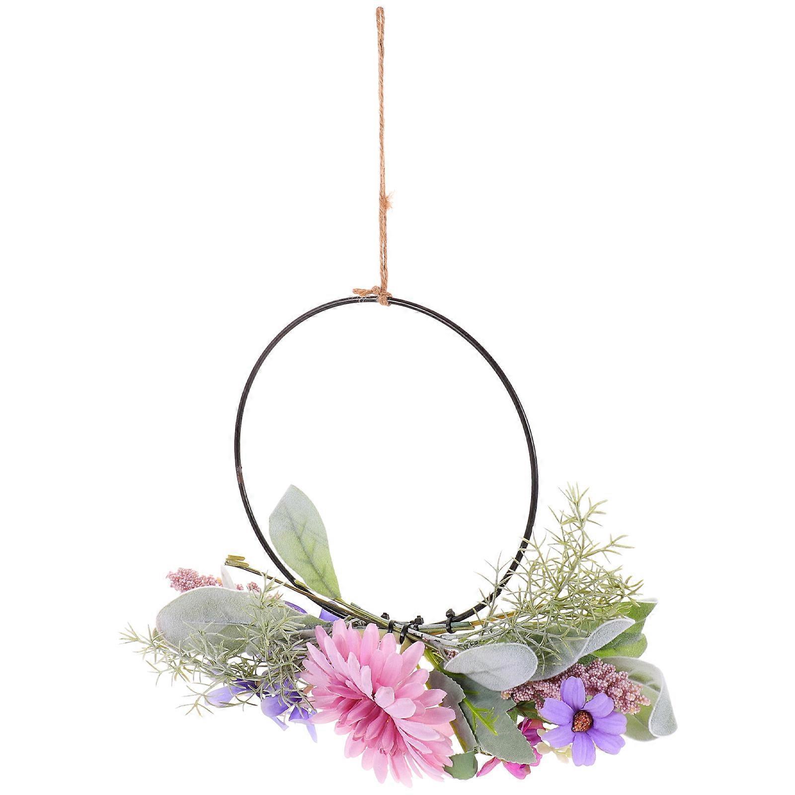 Artificial Flower Wreath for Spring Hanging Decoration 3Pcs Garland
