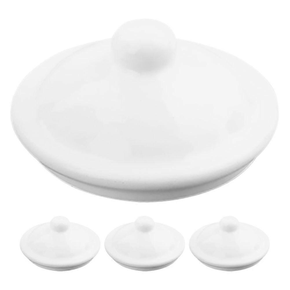 Lot de 4 couvercles de rechange en émail pour tasse à thé et à eau