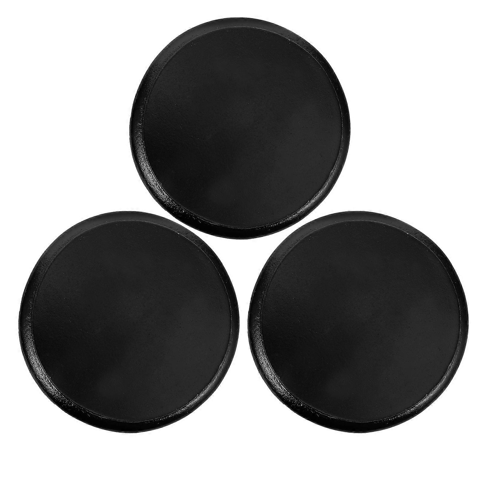 Mini Round Wooden Base for Doll Display with 6Pcs Black Bases
