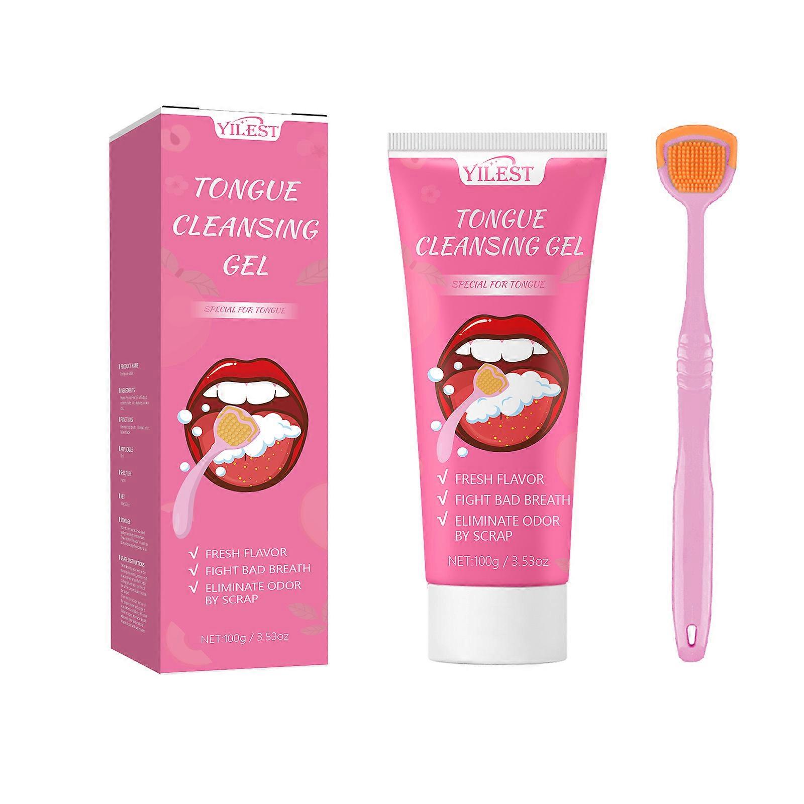 Tongue Gel Cleansing Artifact Oral Care Fresh Breath Lazy Tongue Scraping Set 100g Mint 1