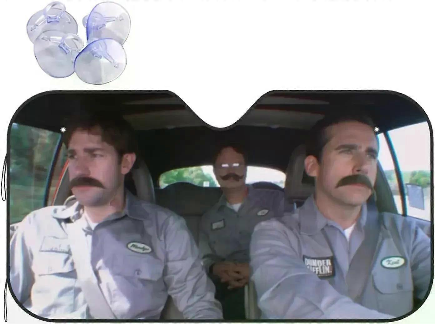 unique The Funny Office Windshield Shade Car Sun Shade for Front Windshield Sunshades Foldable Visor Protector Blocks UV Rays and Keeps