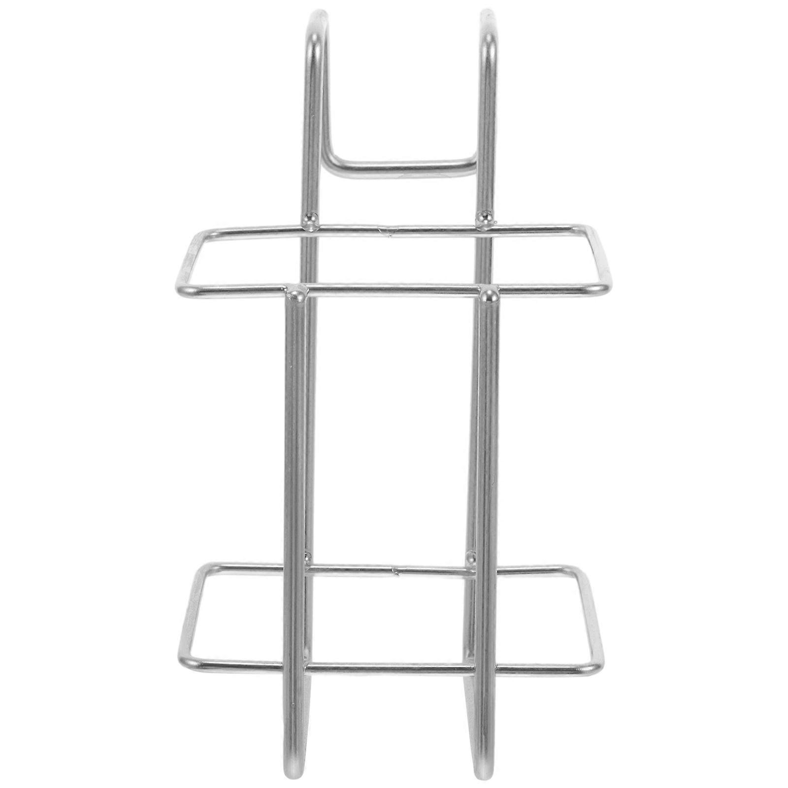 Wall-Mounted Storage Rack Cups Hanger Rack Home Use Silver 6.1×4.4×3.5in No-Drill Installation 1Set