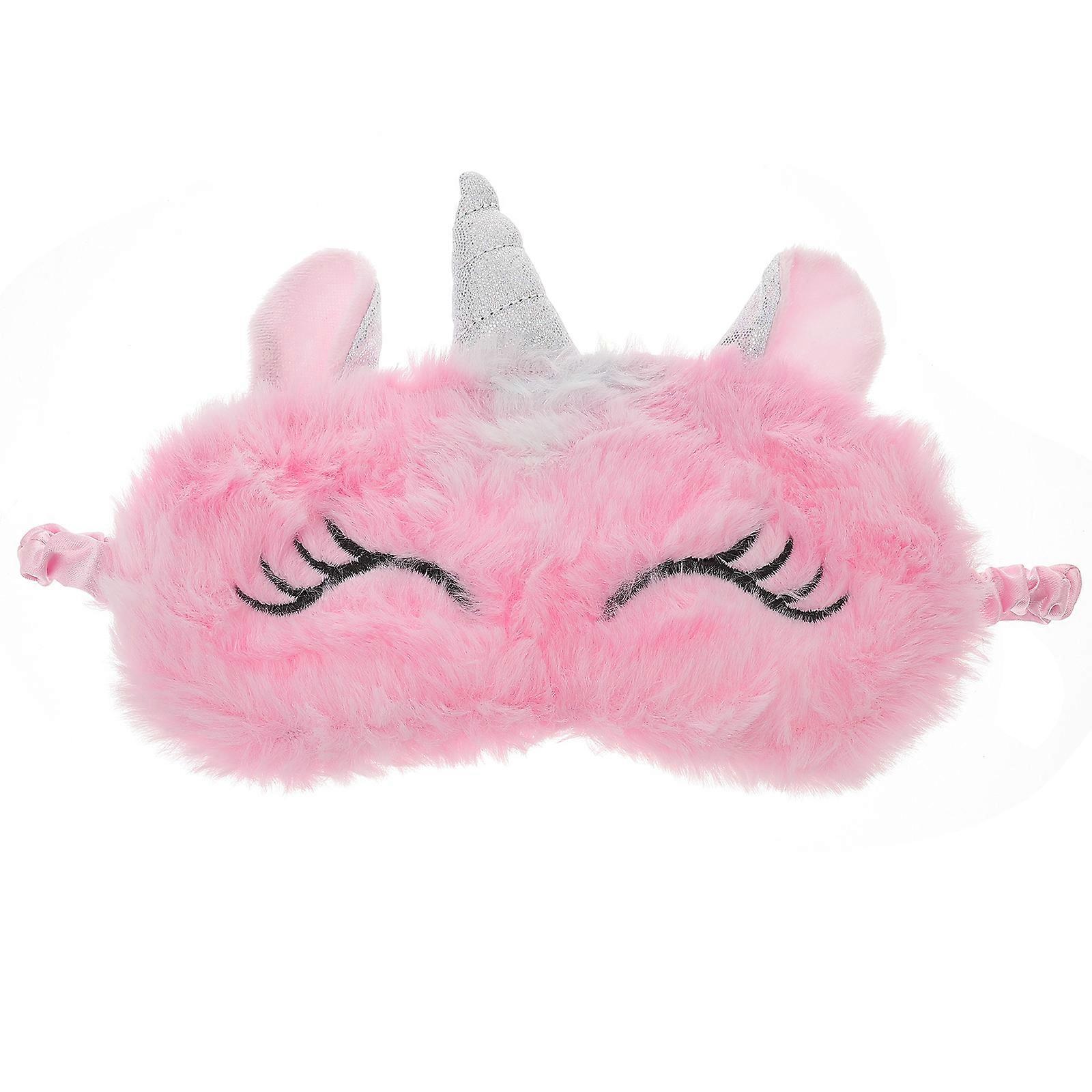Sleep Patch Pink Plush Eye Patch for Daily Use 3Pcs Set