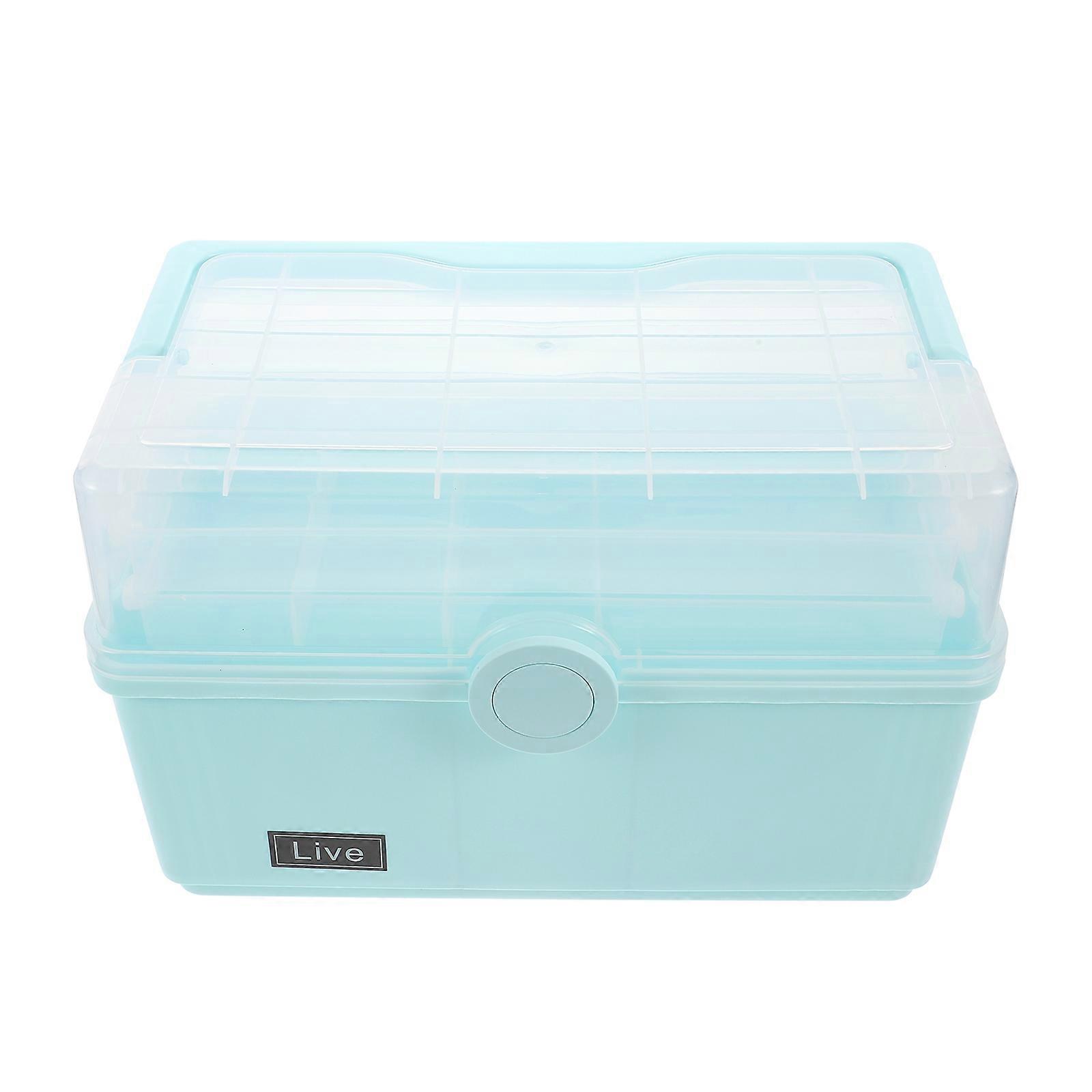 Medicine Box Emergency Medicine Storage Container for Storage Blue