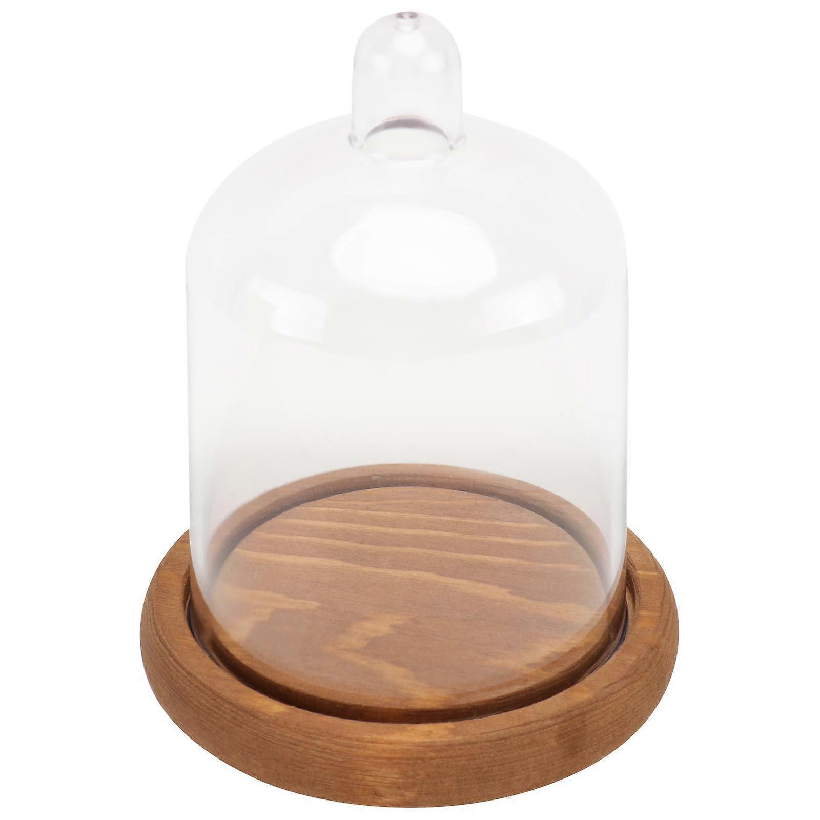 Pc Display Cover Bell Jar for Eternal Flower Showcase 2Pcs Brown