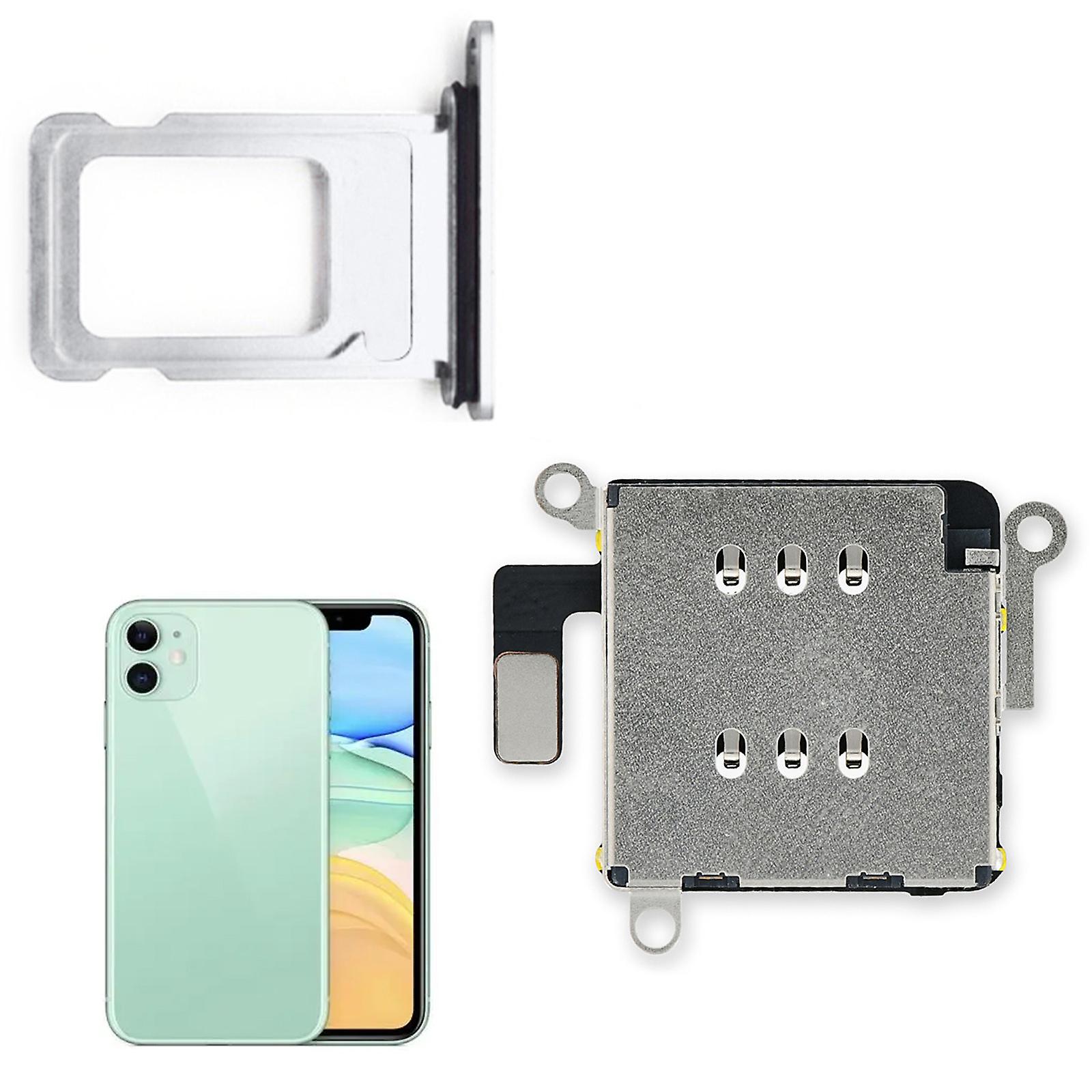 Dual Sim Card Tray for iPhone 11 Slot Module Flex Sim Card Reader
