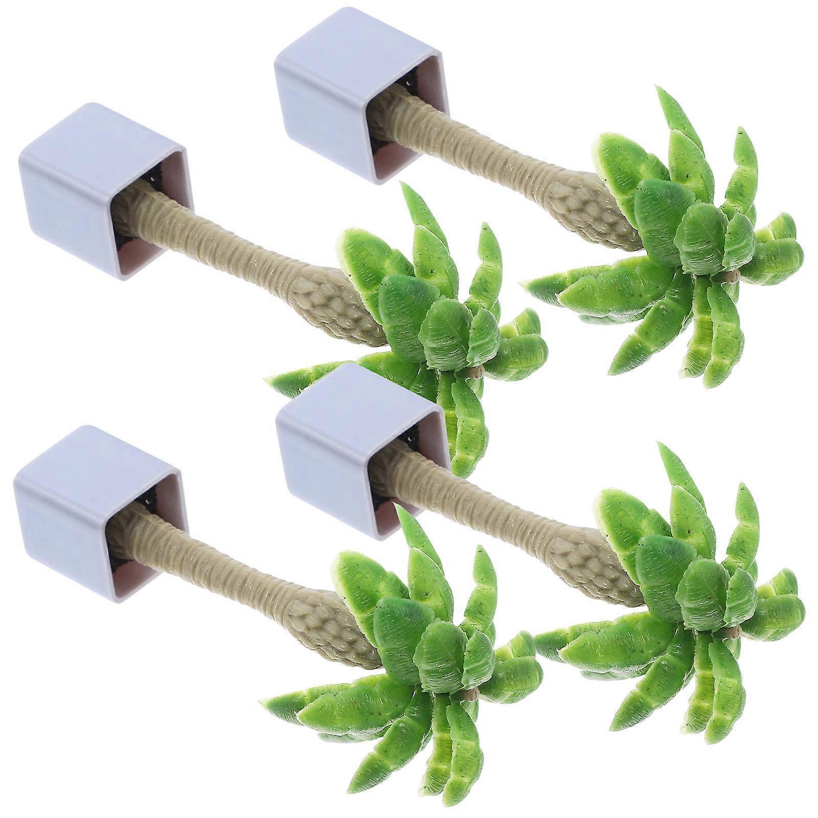 Mini Coconut Trees Artificial Bonsai for Table Decoration 8Pcs Set