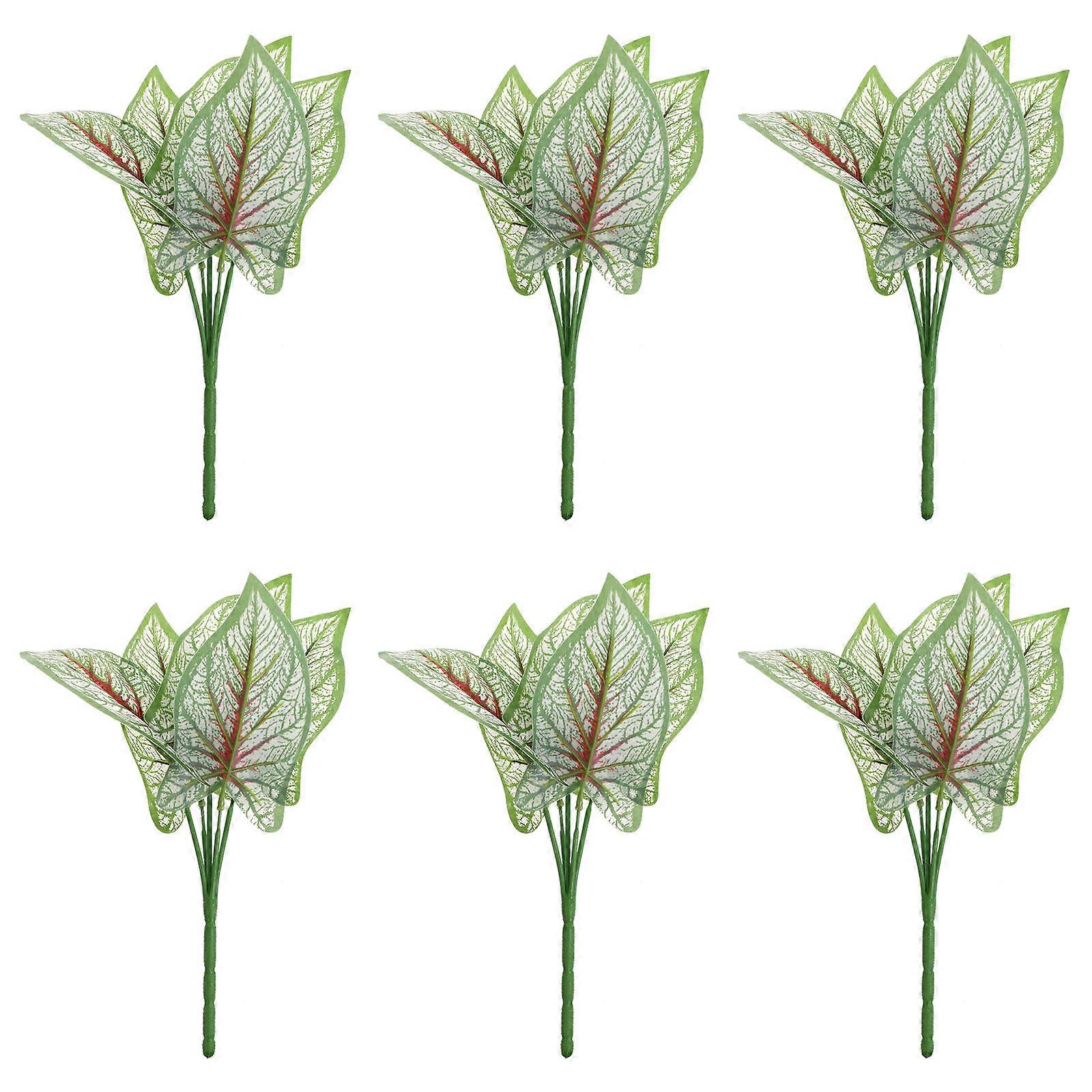 Artificial Plant Decor Simulation Leaves for Decoration 18Pcs White