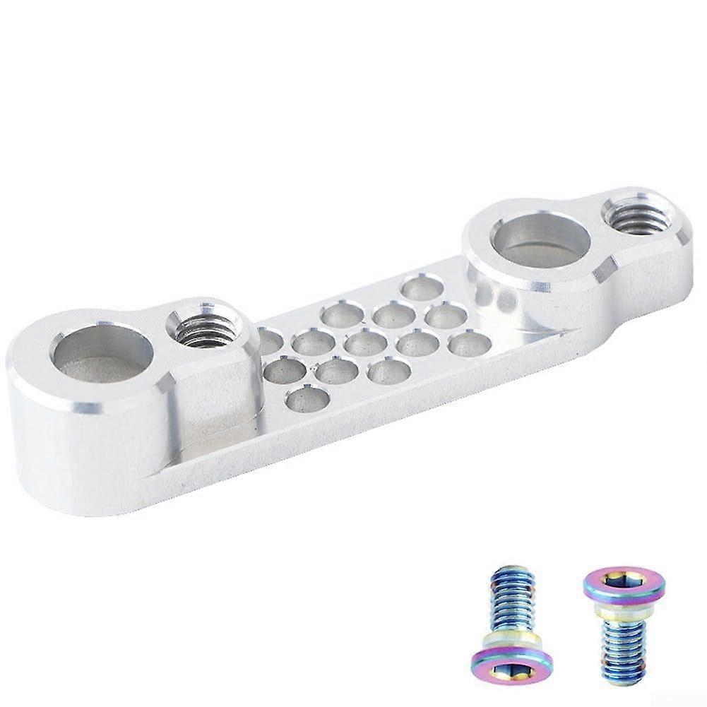 Caliper Mount for Road Bike Rear Disc Brake Size Conversion 140mm to 160mm, 7075 Aluminum, Silver Finish