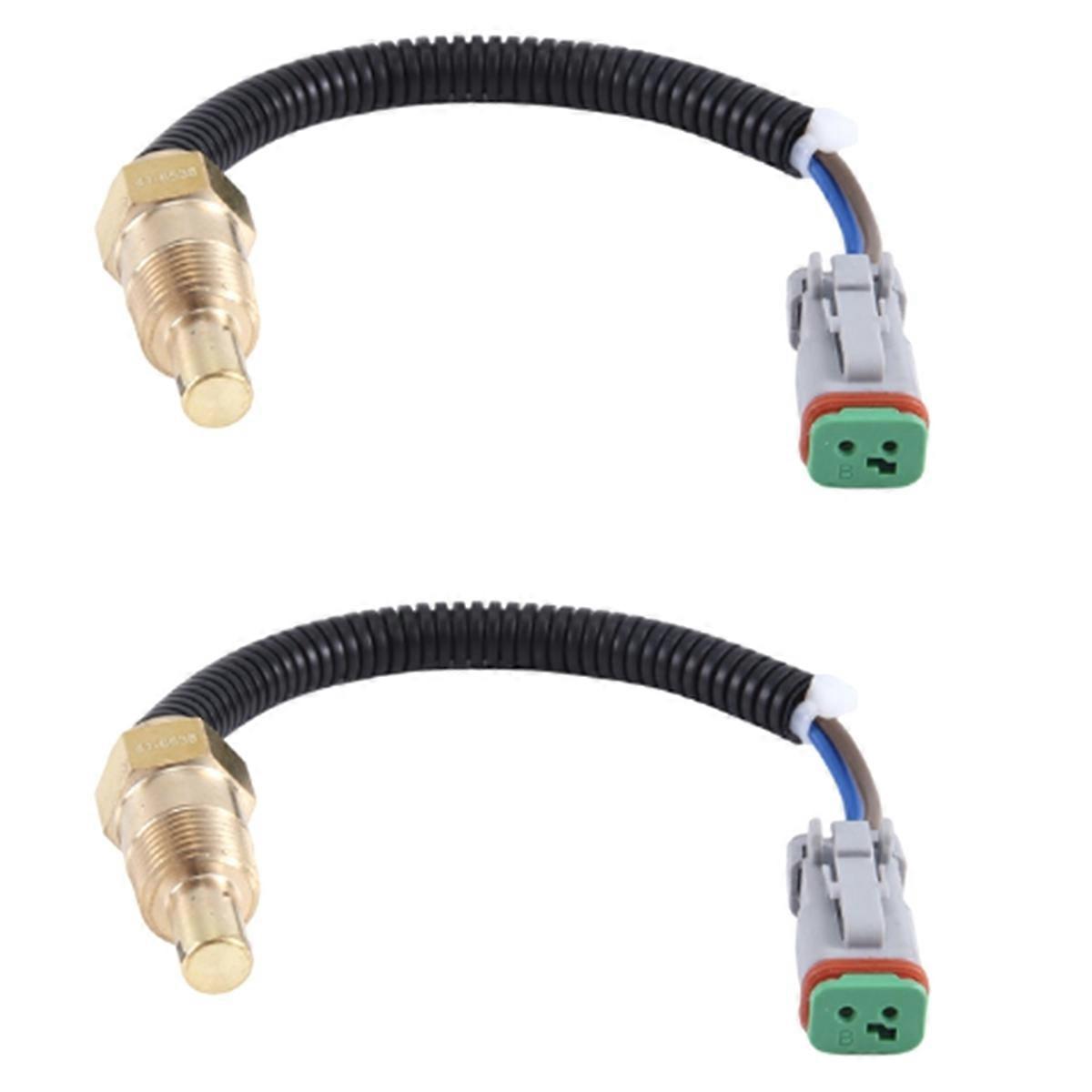 2PCS Engine Temperature Sensor WITH Auxiliary Hole for Thermo
