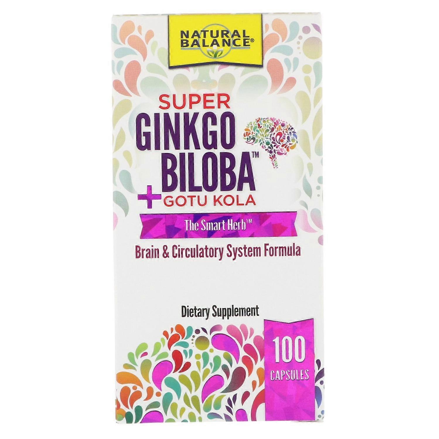 التوازن الطبيعي، سوبر جينكجو بيلوبا + غوتو كولا، 100 كبسولة