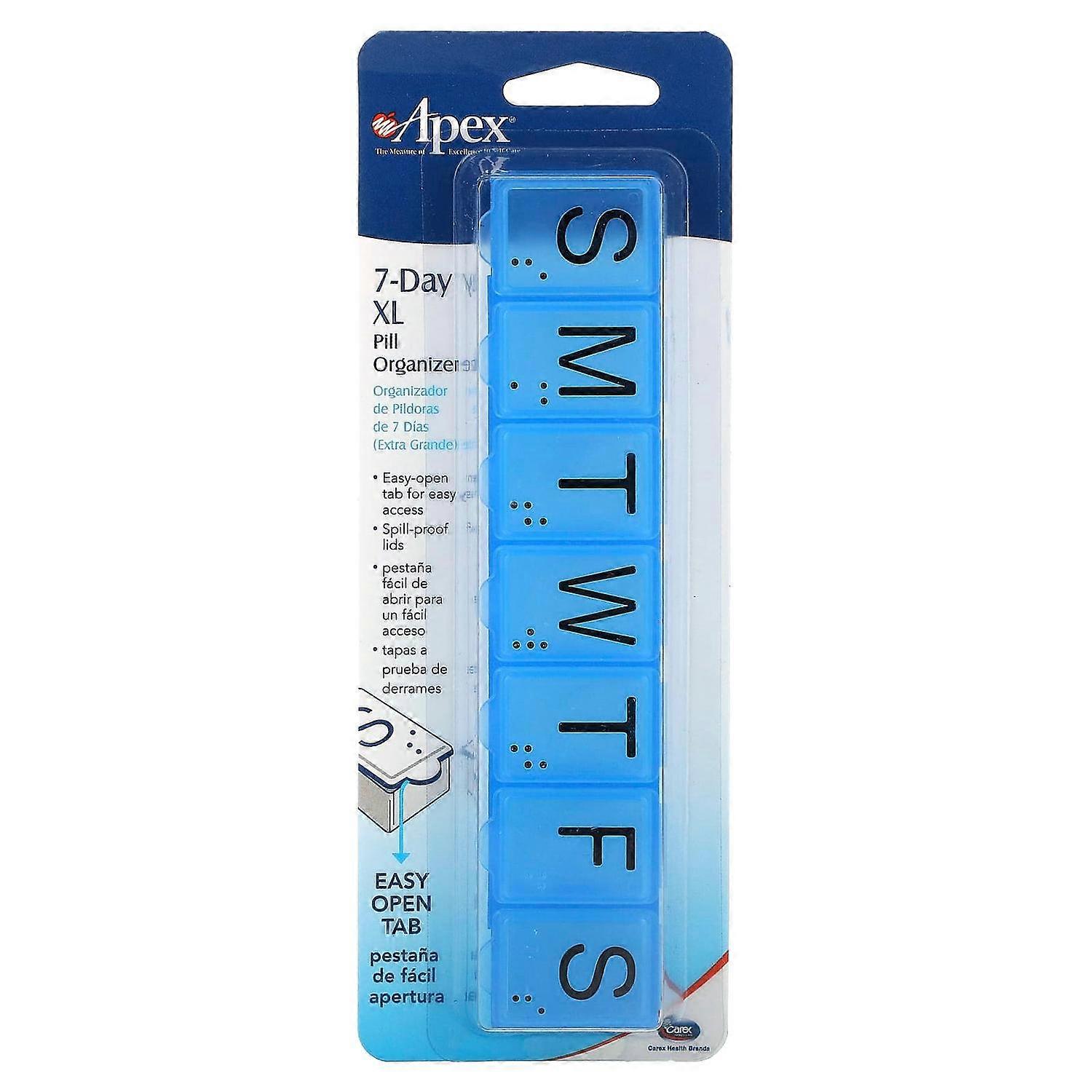 Apex, pilulier de 7 jours, X-Large, 1 compte