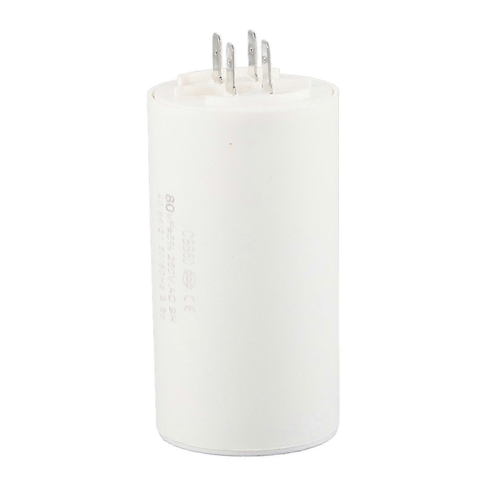 CBB60 Cylindrical Run Capacitor AC 250V 80uF 50/60HZ for Motor Pump 25-26