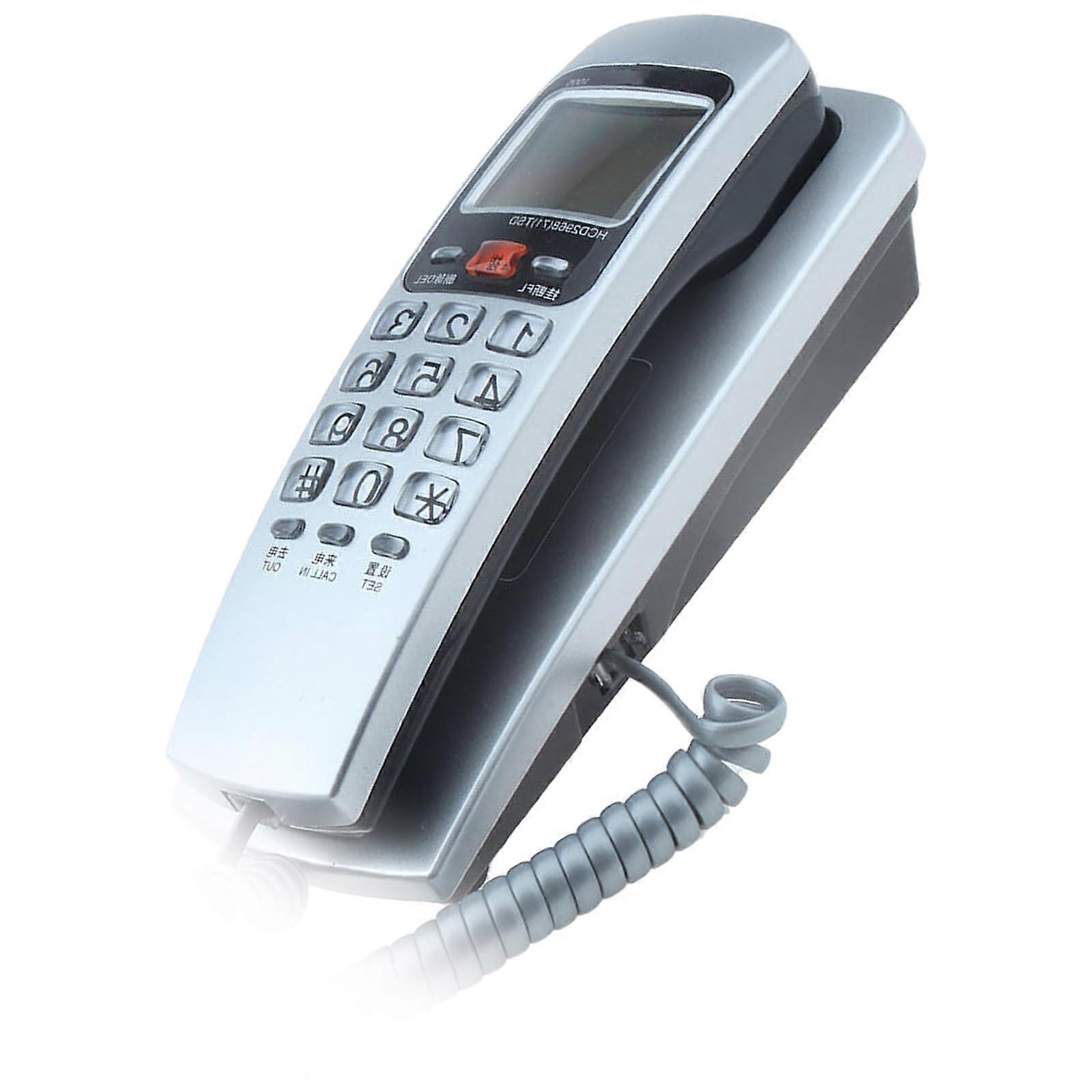 Landline Phone DTMF Interference Resistant For Hotel Office And Home Use Wall Telephones Silver